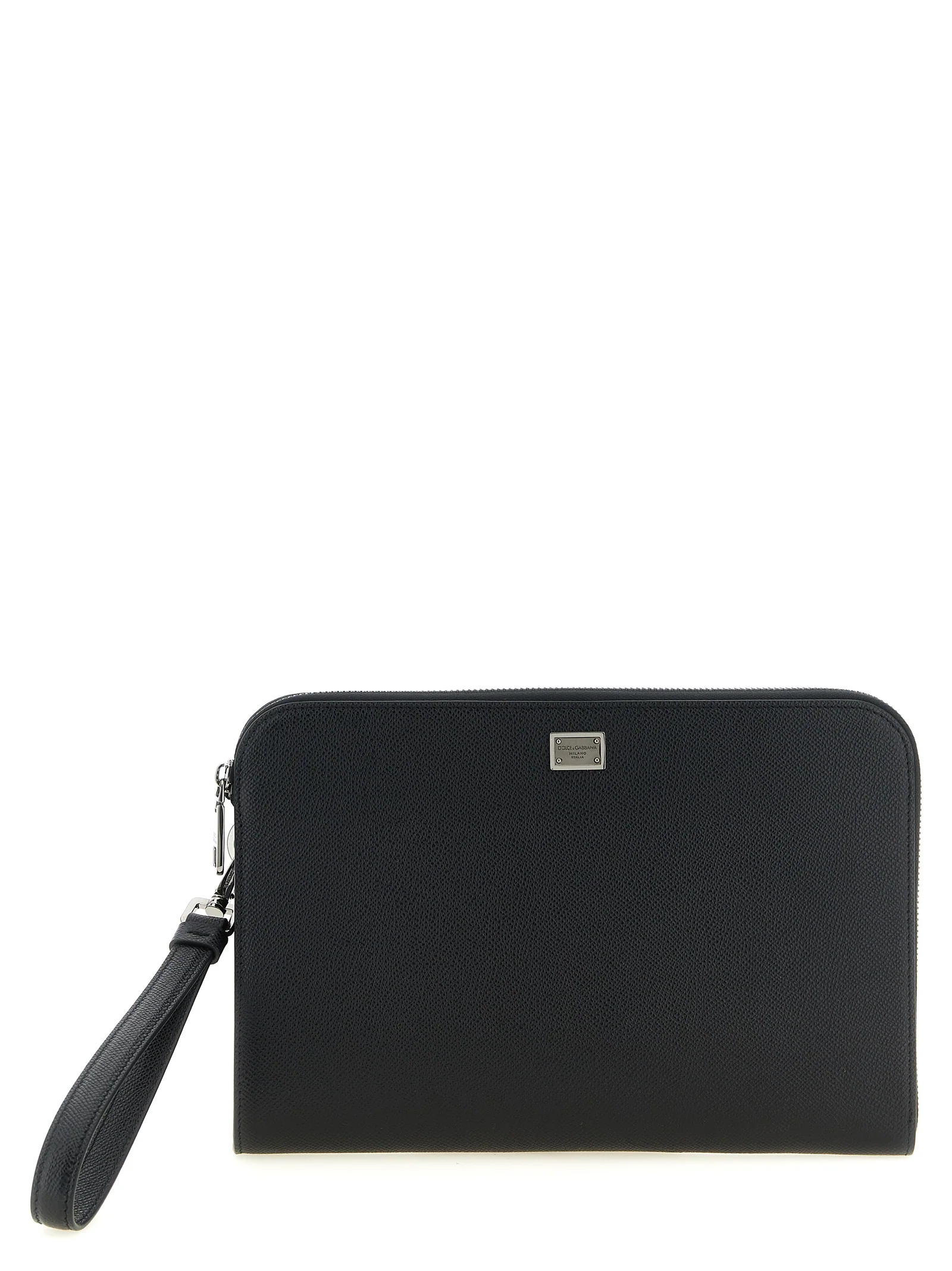 Bolsa de Mão Preta de Couro de Novilho Dolce & Gabbana