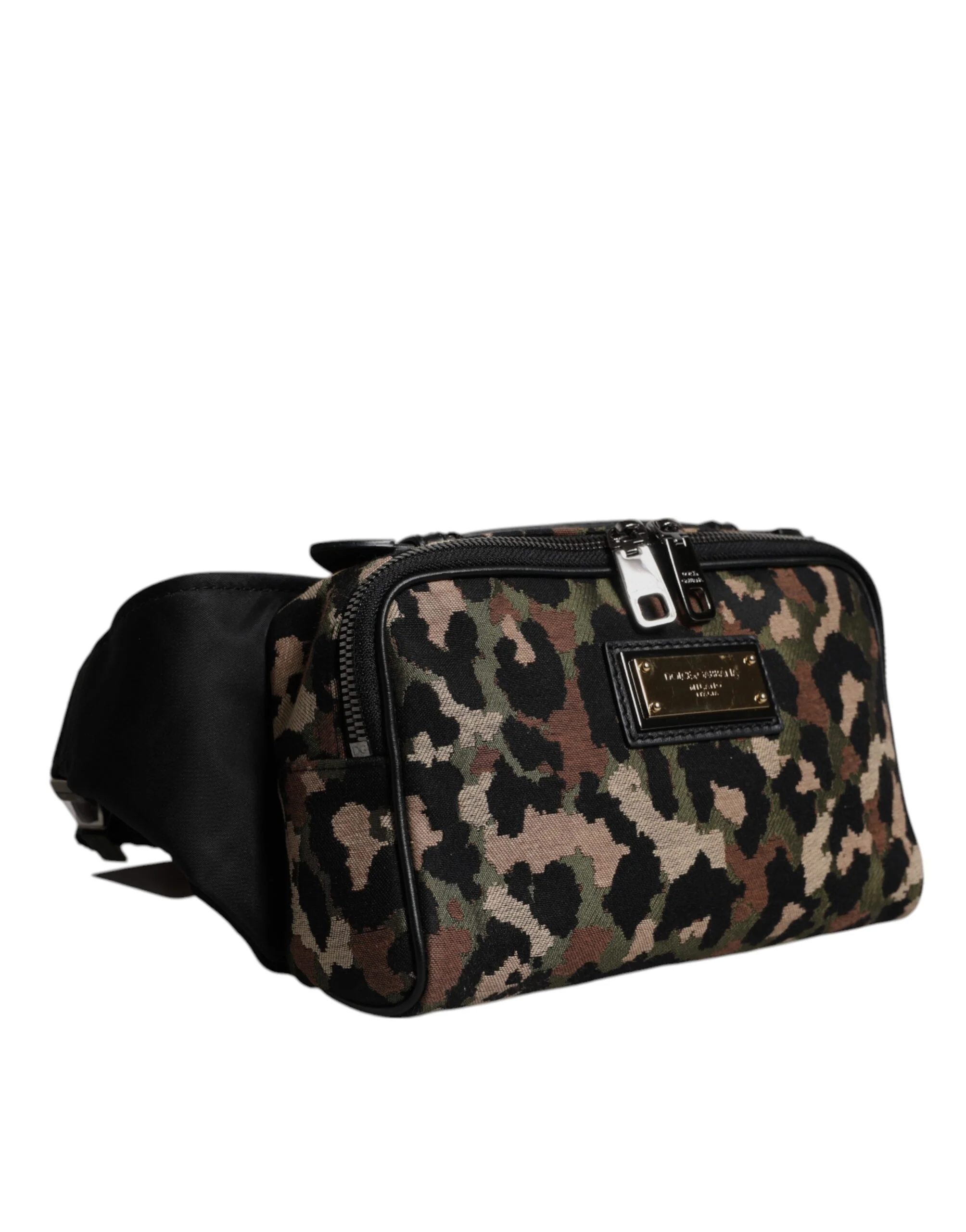 Dolce & Gabbana Cinto com Logotipo DG Listrado Multicolor Cinturão Bolsa Fanny Pack