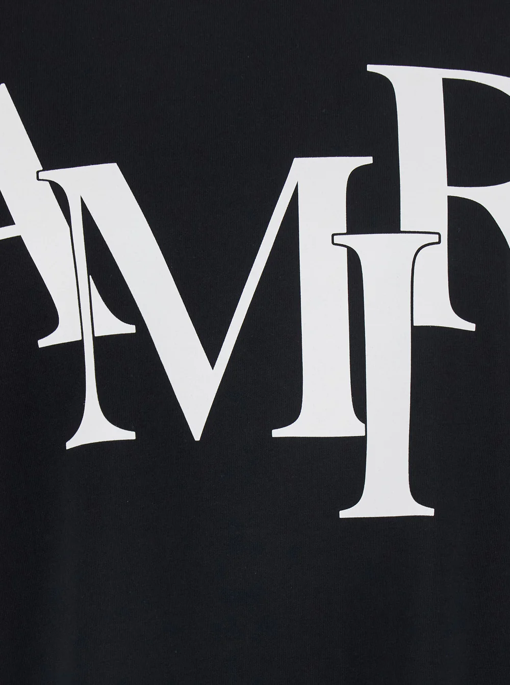 Camiseta Preta Amiri com Estampa Frontal do Logotipo Camisetas e Camisolas Polo