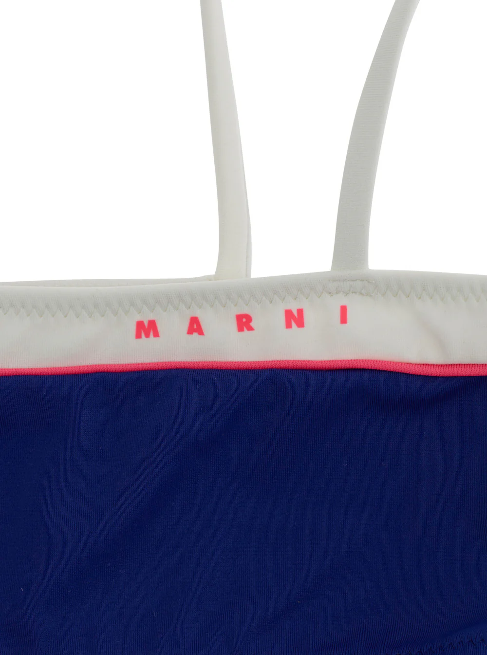 Biquíni Infantil Marni Um Peça Azul com Detalhes Coloridos em Nylon Mulheres Azul Elastano Praia