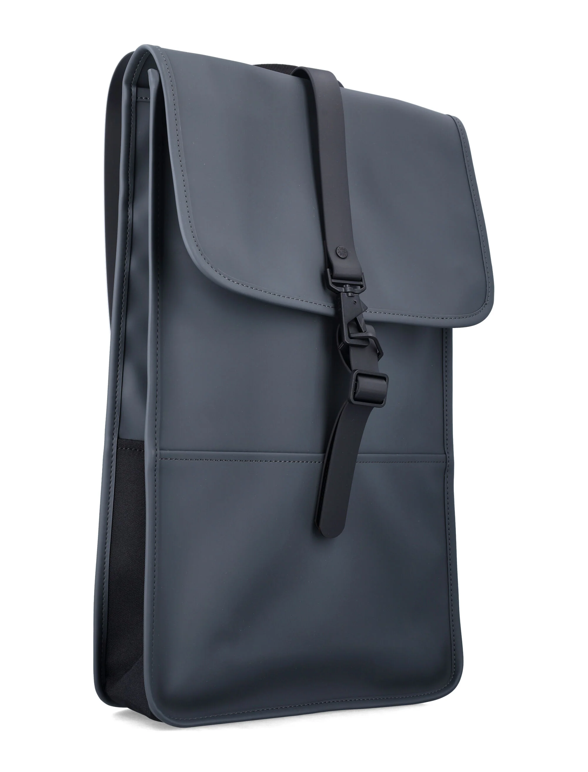 Mochila Impermeável Rains com Bolsa para Laptop Acabamento em Poliéster Cinza Escuro