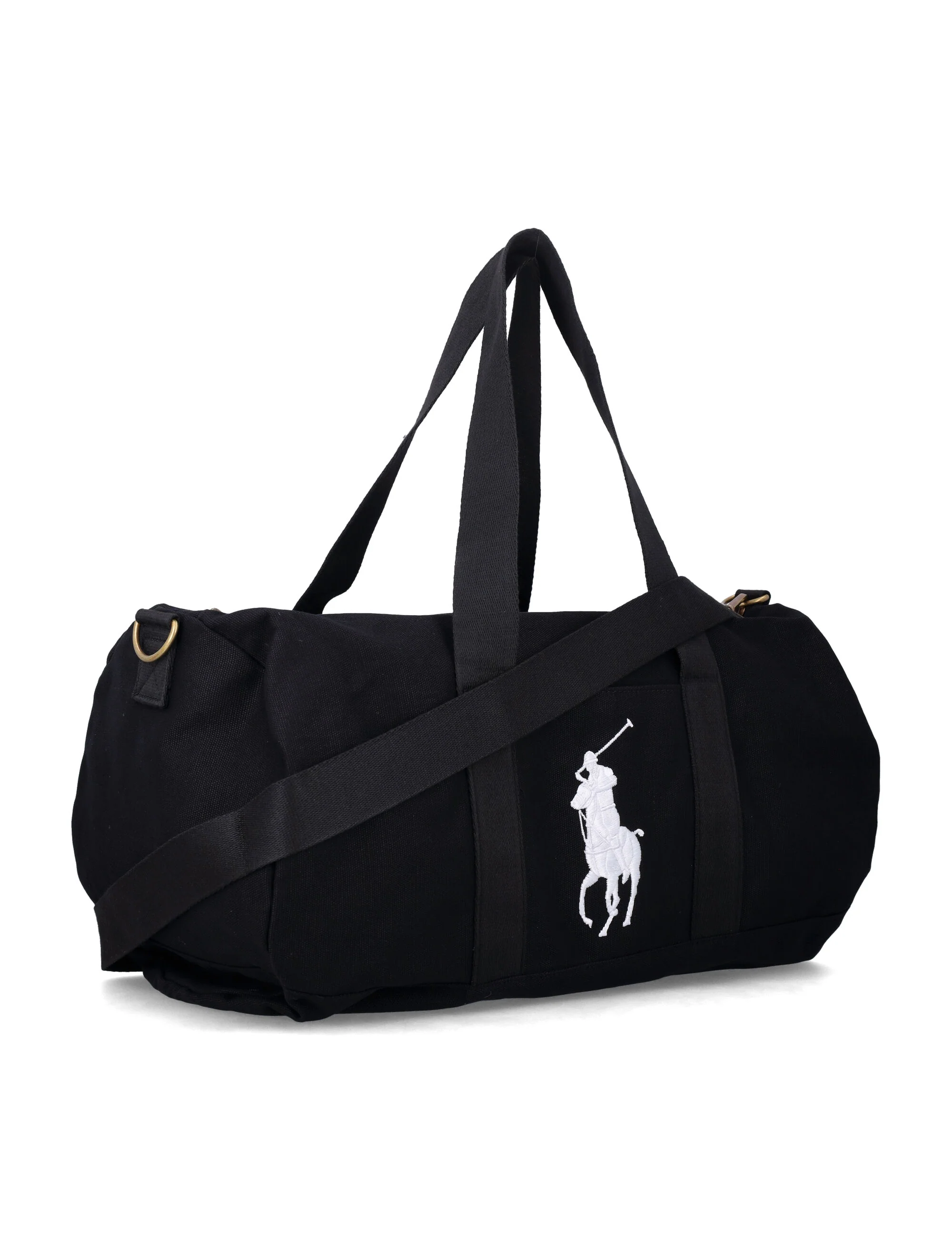 Mala de Viagem Polo Ralph Lauren Kids Logo Pônei Preto Exterior Ombro