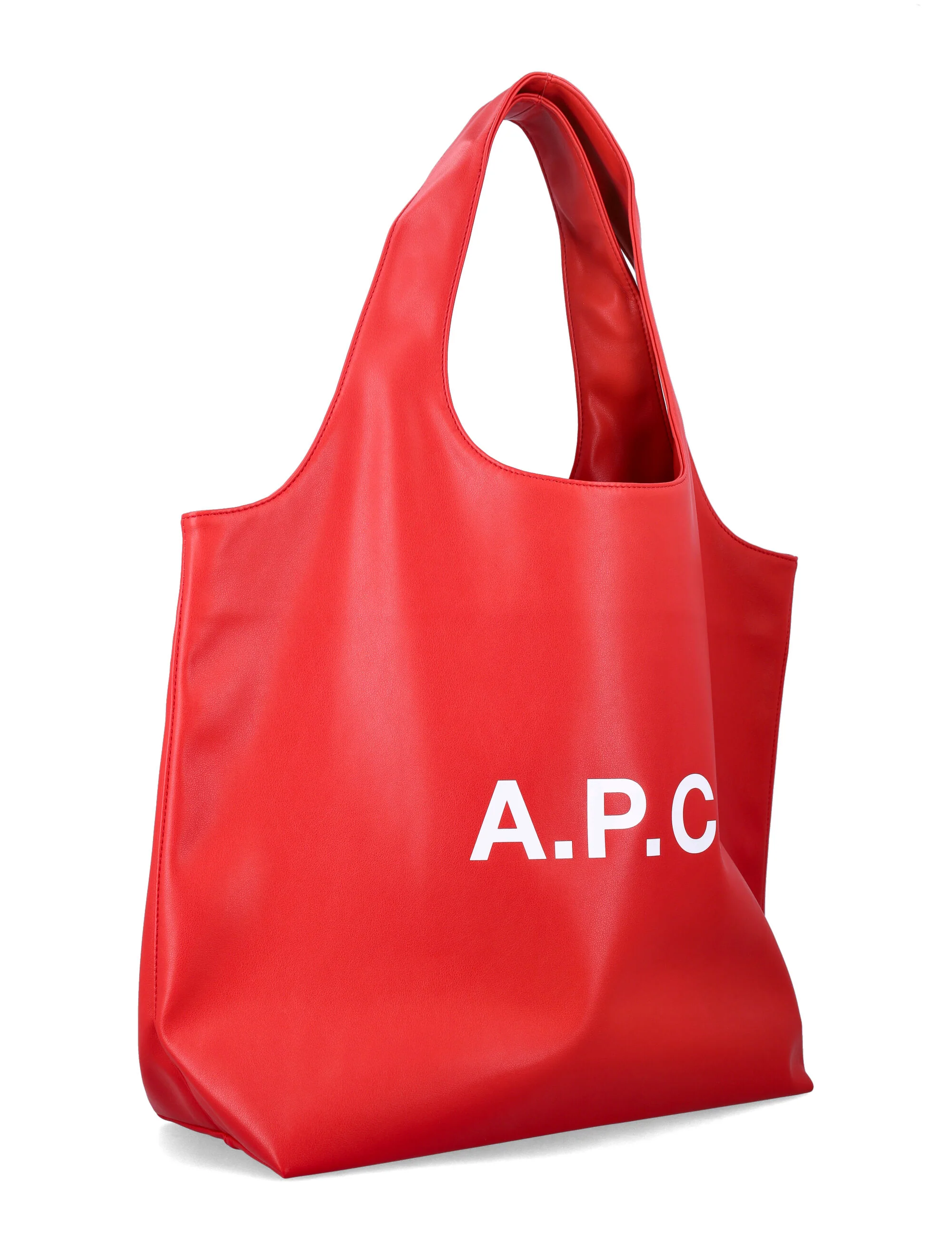 Bolsa tote A.P.C. Ninon com logotipo Vermelho Poliuretano