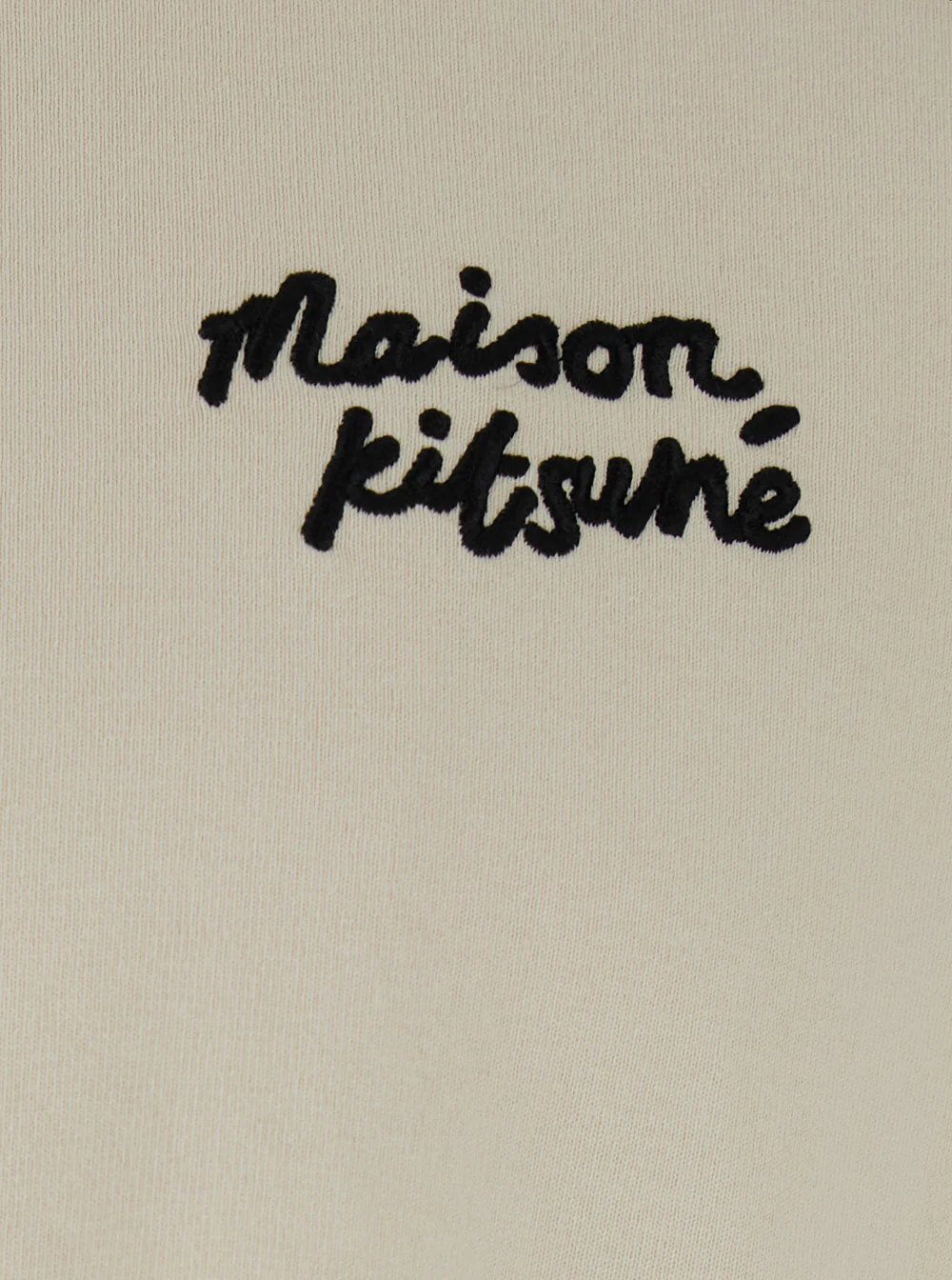 Camiseta Bege Maison Kitsuné com Logotipo na Frente em Algodão para Homens Camisetas Orgânicas e Camisetas Polo Camiseta Bege Maison Kitsuné com Logotipo na Frente em Algodão para Homens Camisetas Orgânicas e Camisetas Polo
