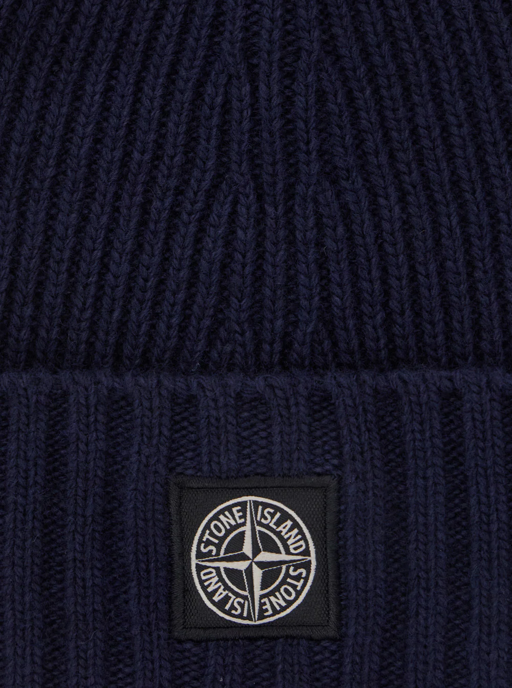 Boné Infantil Stone Island Azul com Patch de Logotipo na Frente em Mistura de Lã Menino Azul Chapéus e Luvas