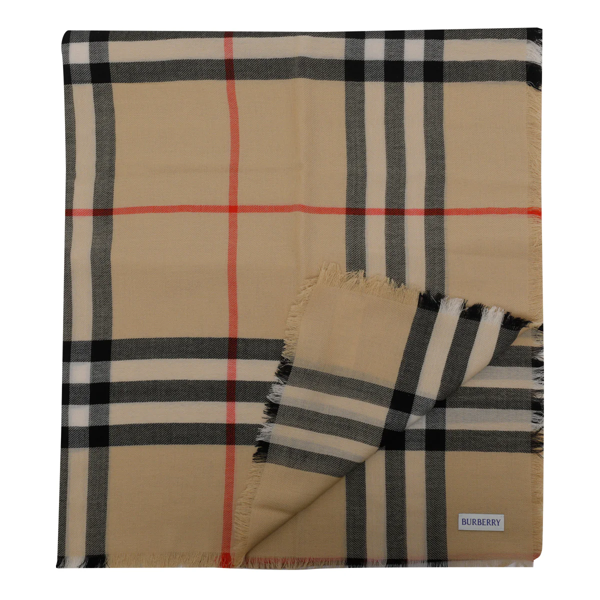 Bufandas Burberry Bege de Malha de Lã Bufandas Burberry Bege de Malha de Lã