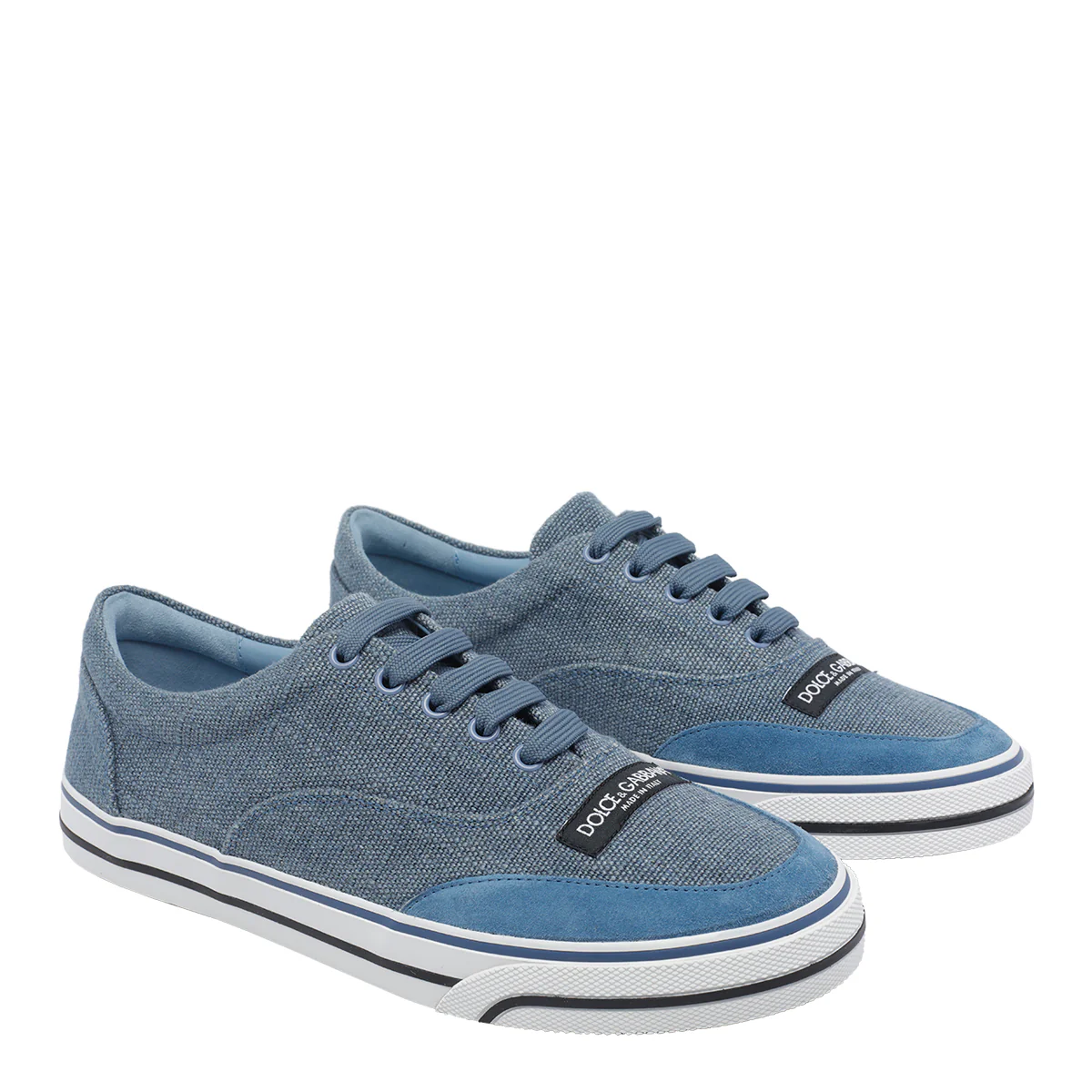 Sapatilhas Dolce & Gabbana Azul Tecido e Couro/Veludo Sola
