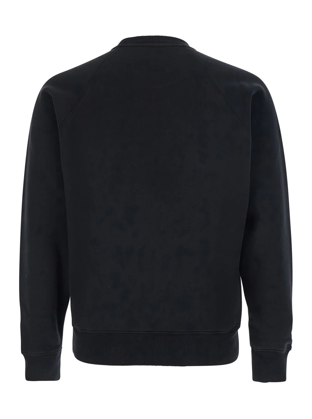 Moletom Tom Ford Preto com Patch de Logotipo na Frente em Moletom de Algodão Moletom Tom Ford Preto com Patch de Logotipo na Frente em Moletom de Algodão