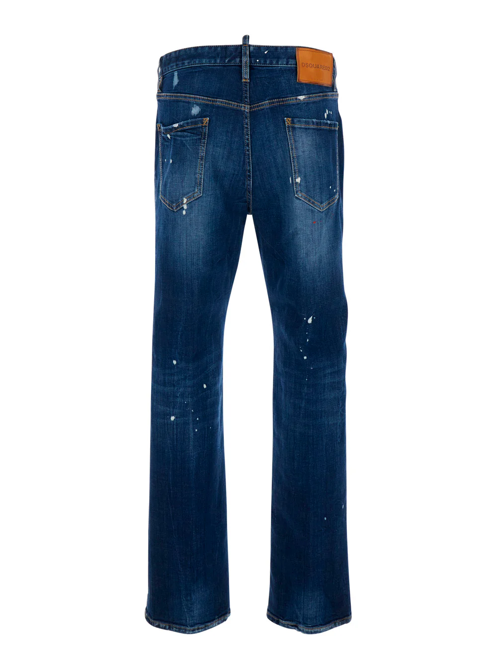Calças Dsquared2 643 com Detalhes em Todo o Modelo e Patch com Logotipo na Parte de Trás em Jeans Azul para Homens Azul Algodão
