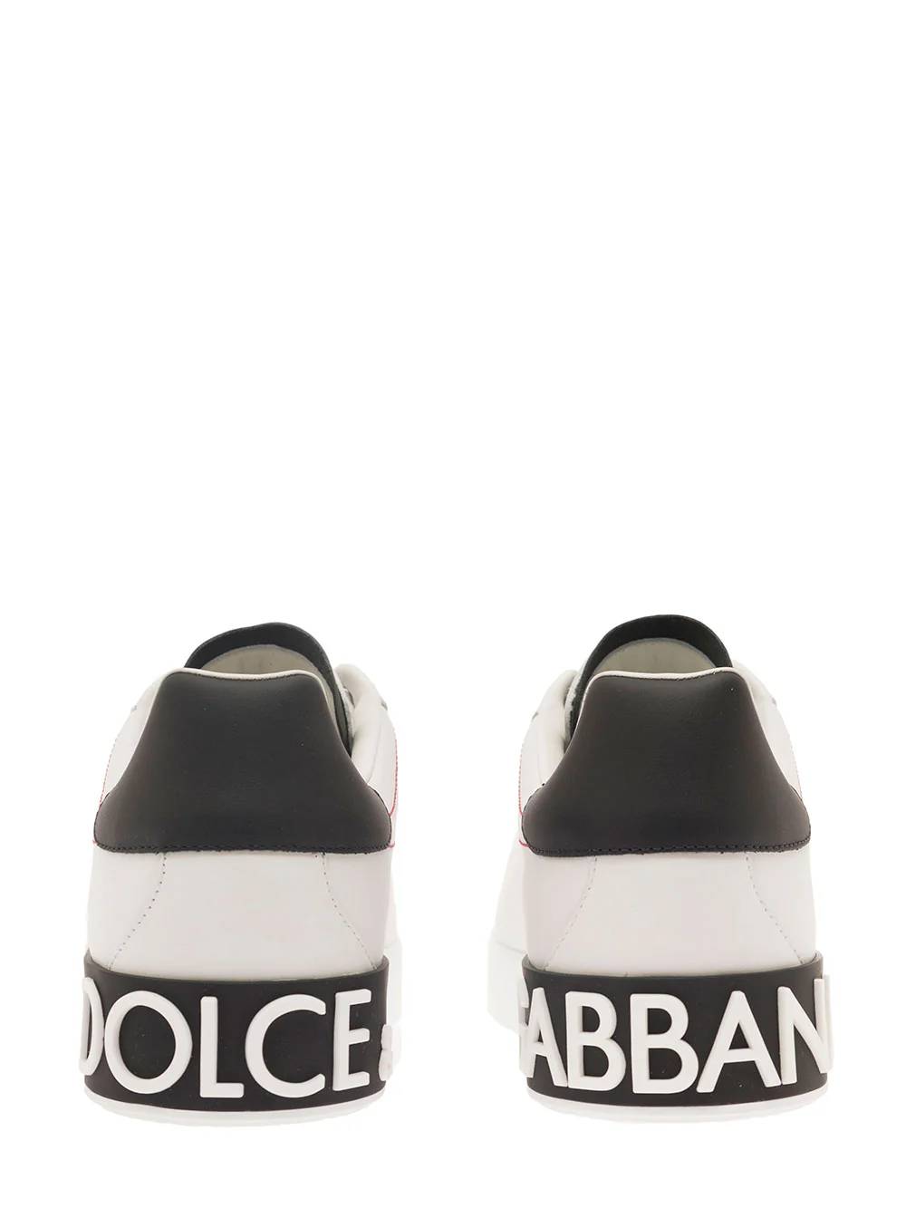 Sapatilhas Baixas Brancas Portofino Dolce & Gabbana com Logotipo Aplicado e Costura Contraste em Couro Macio para Homens Poliéster Ovelha de Carneiro Borracha Sapatilhas Baixas Brancas Portofino Dolce & Gabbana com Logotipo Aplicado e Costura Contraste em Couro Macio para Homens Poliéster Ovelha de Carneiro Borracha