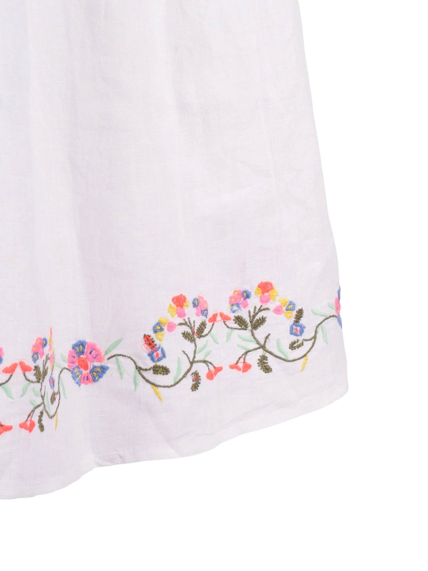 Vestidos de Meninas Ao76 Chui Wade Linho Branco