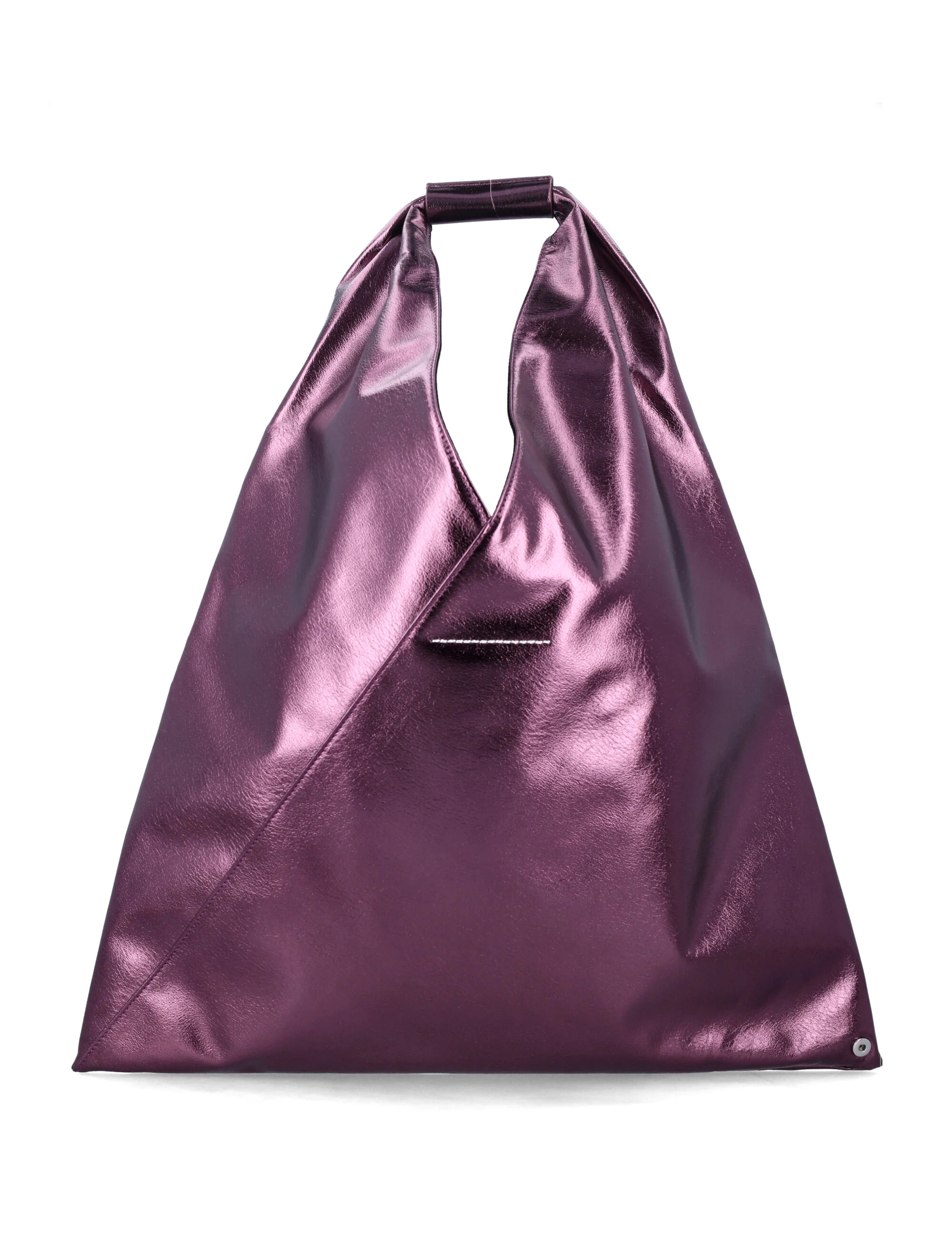 Mm6 Maison Margiela Bolsa Japonesa Metallic Bag Revestimento de Poliéster Roxa Tote
