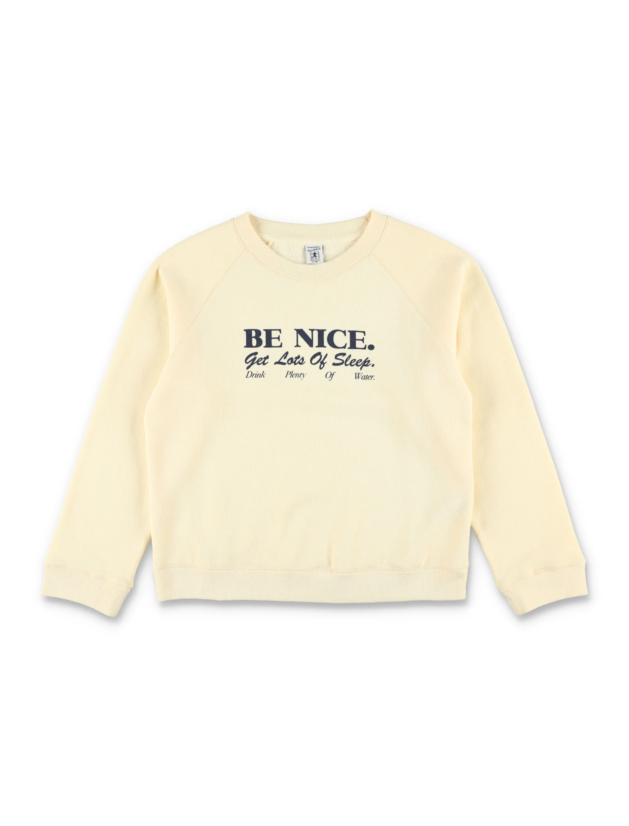 Sporty & Rich Be Nice Kids Sweatshirt Creme Almond Algodão
