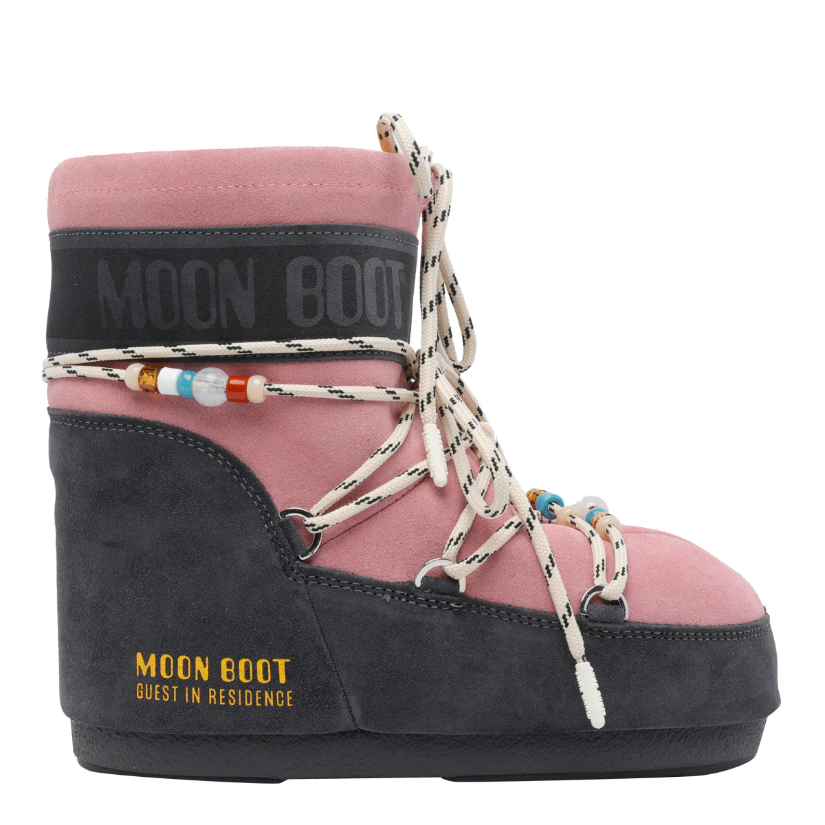 MOON BOOT X GUEST IN RESIDENCE Botas de Camurça Cinza Suede/Sola de Borracha
