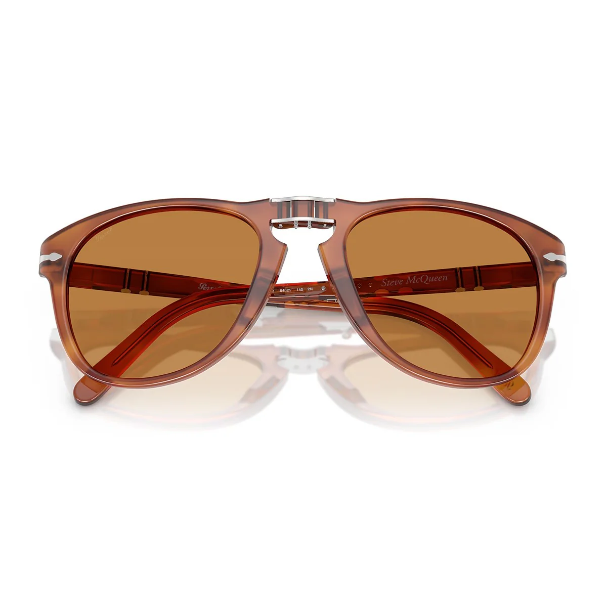 Óculos de Sol Persol Po0714sm Steve Mcqueen Laranja Acetato