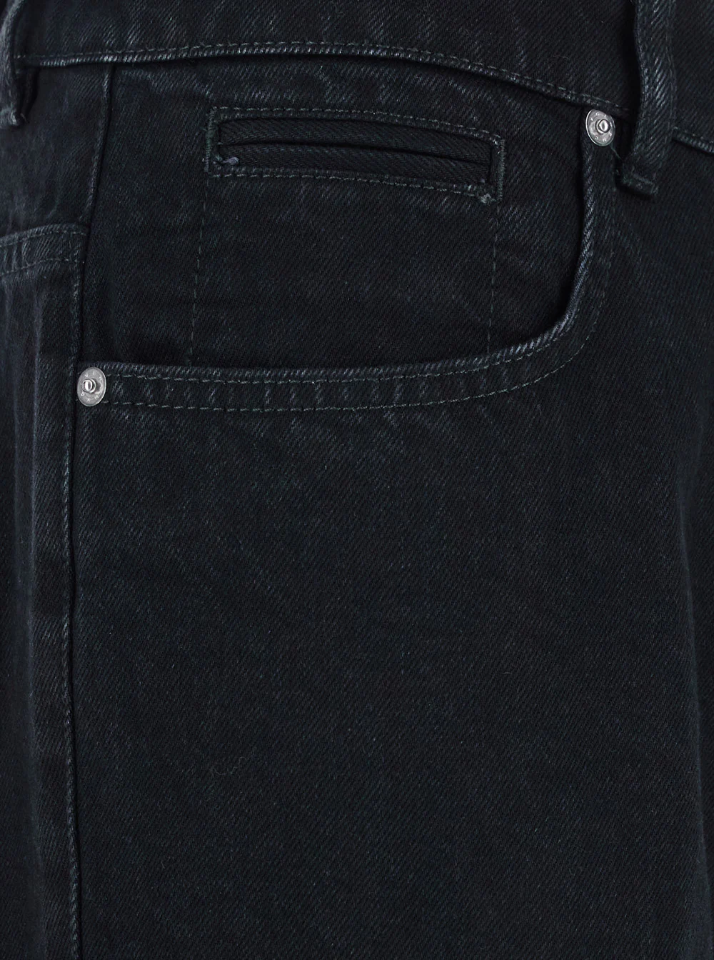 Calças Pretas Givenchy com Alças para Cinto em Denim de Algodão Elastano Calças Pretas Givenchy com Alças para Cinto em Denim de Algodão Elastano
