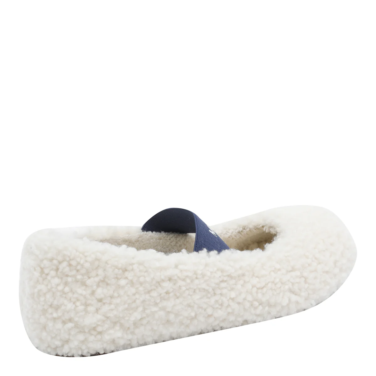 Sapatos planos Moon Boot Branco com pelo de carneiro/sola de borracha