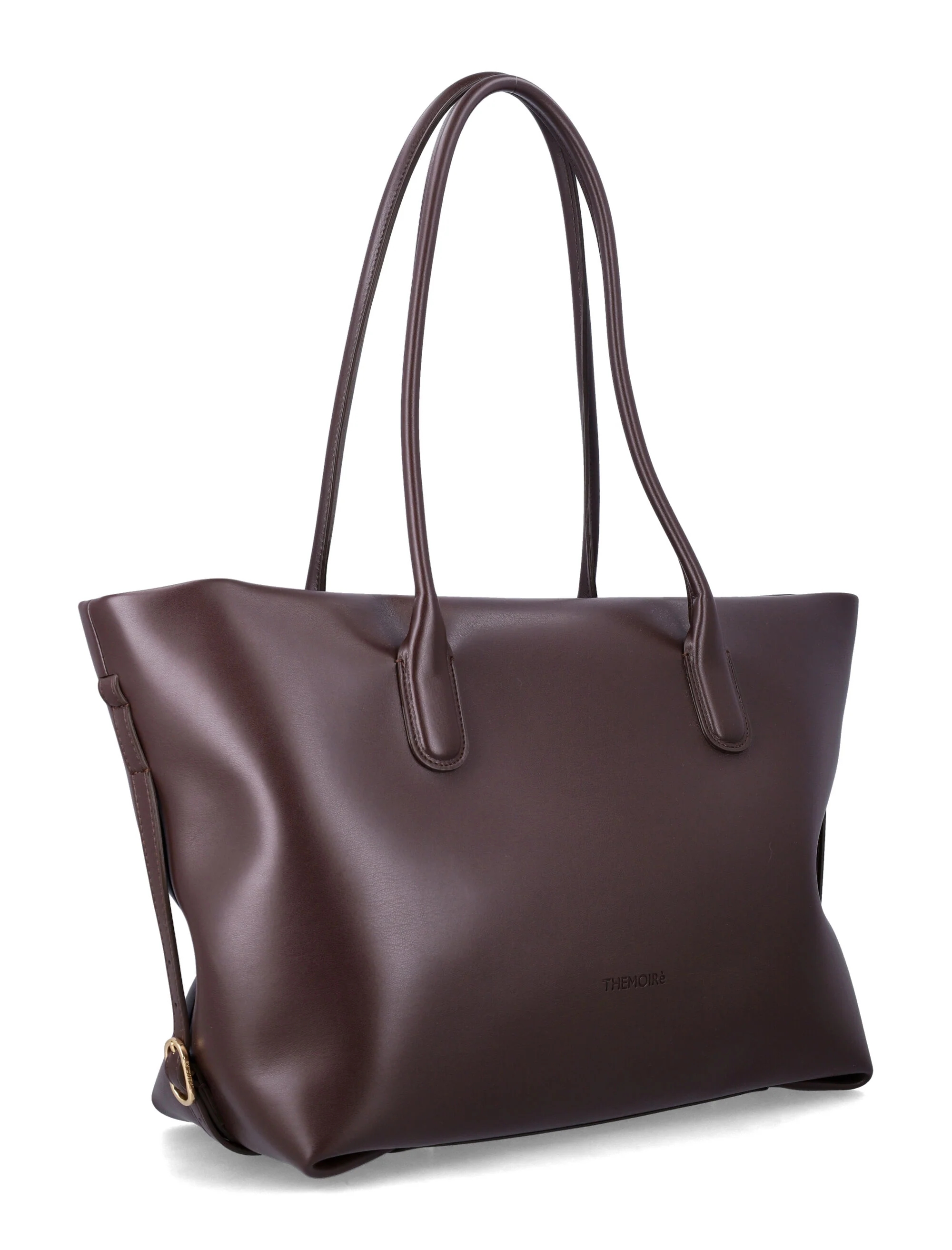 A bolsa de compras Themoirè Tallia Chocolate Poliuretano