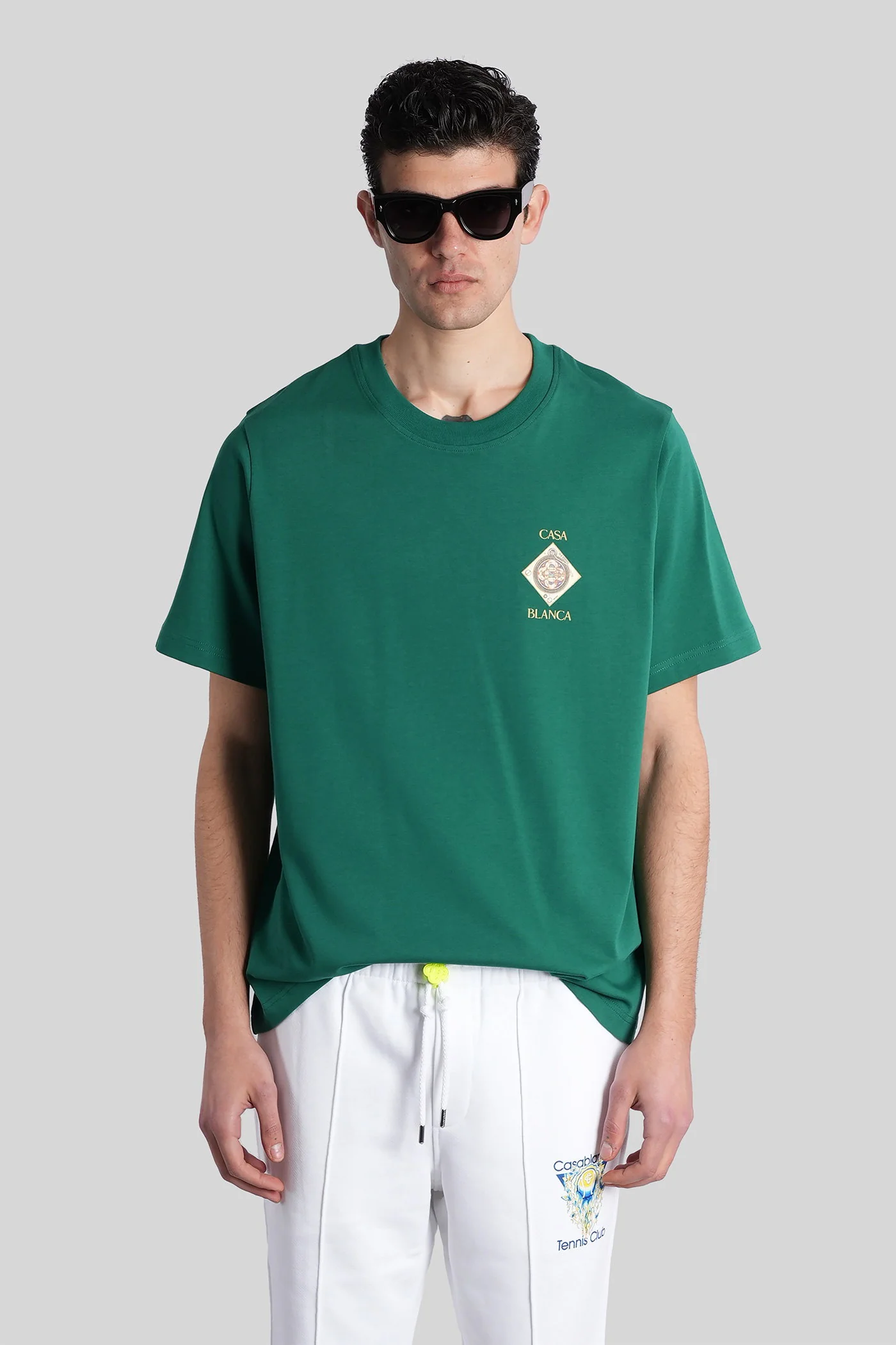 Camiseta Casablanca em algodão verde Vestuário