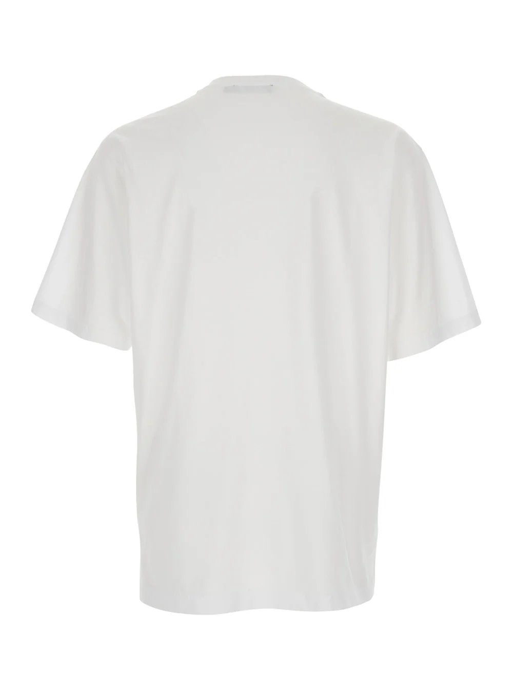 Camiseta Branca com Gola Redonda Dolce & Gabbana com Bordado de Logotipo na Frente em Algodão para Homens Camisetas e Camisetas Polo Camiseta Branca com Gola Redonda Dolce & Gabbana com Bordado de Logotipo na Frente em Algodão para Homens Camisetas e Camisetas Polo
