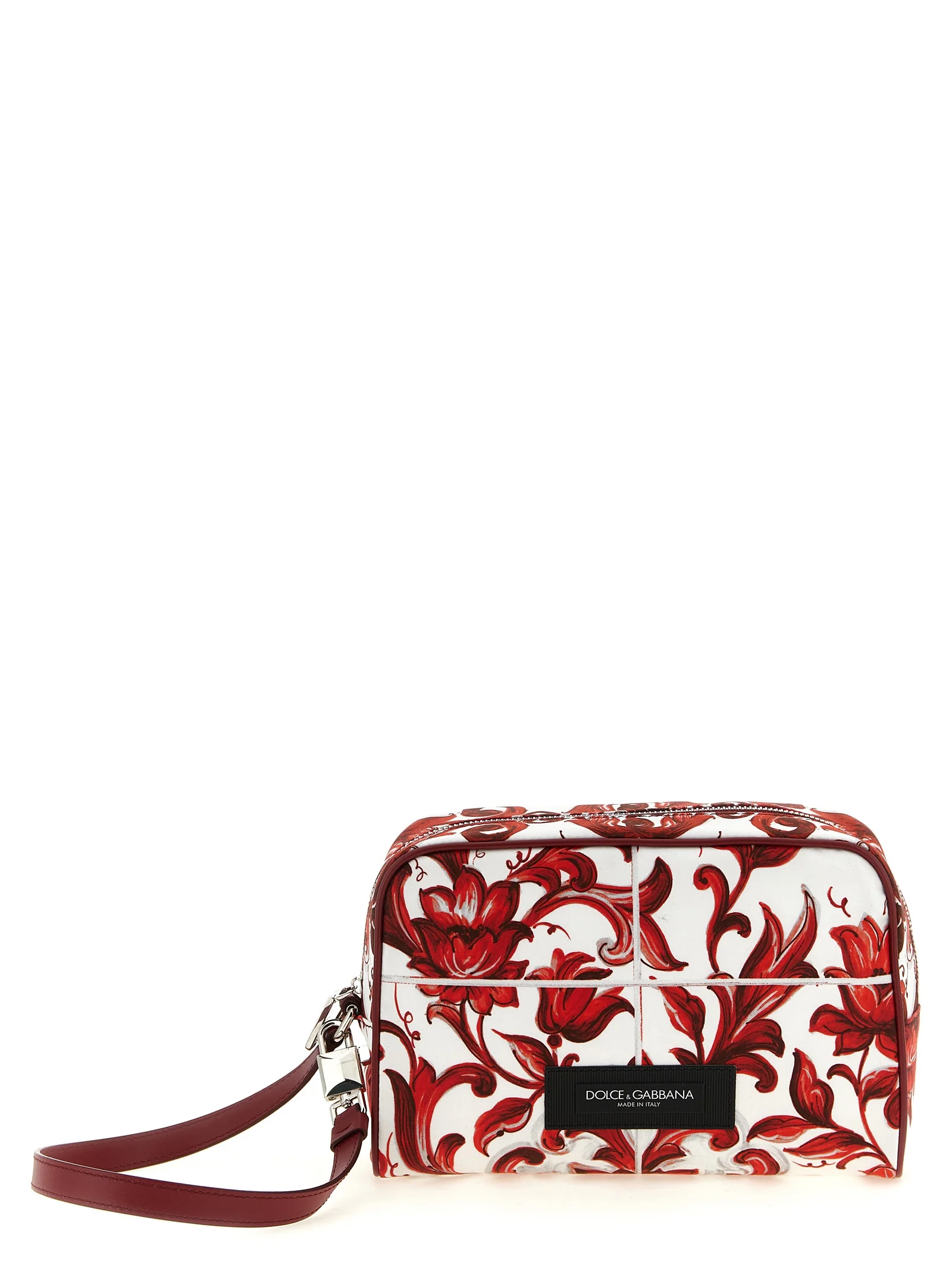Bolsa de Mão de Couro de Novilho Multicolor Dolce & Gabbana
