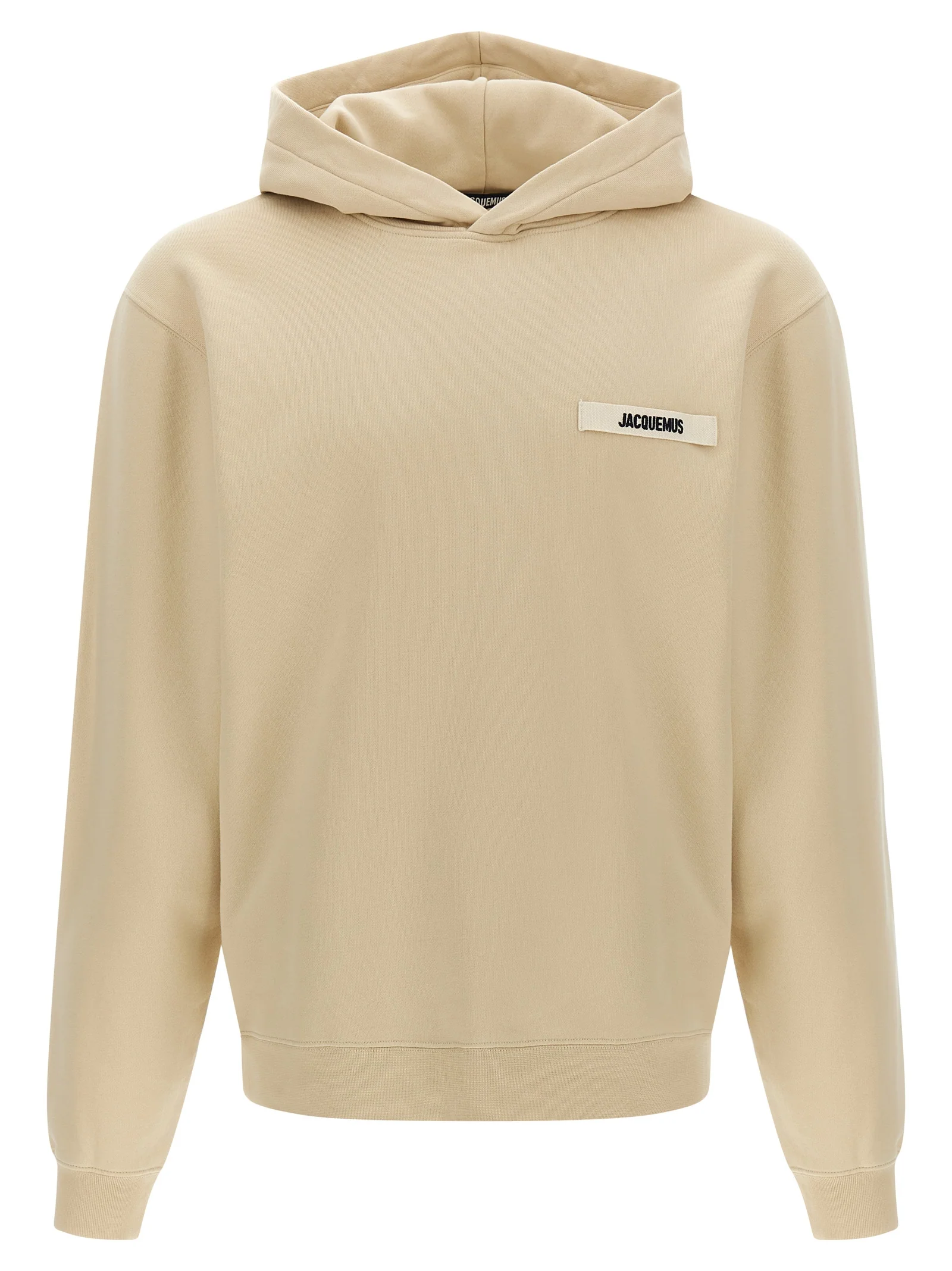 Jacquemus Le Hoodie Gros-Grain Camisola de Algodão Bege Jacquemus Le Hoodie Gros-Grain Camisola de Algodão Bege