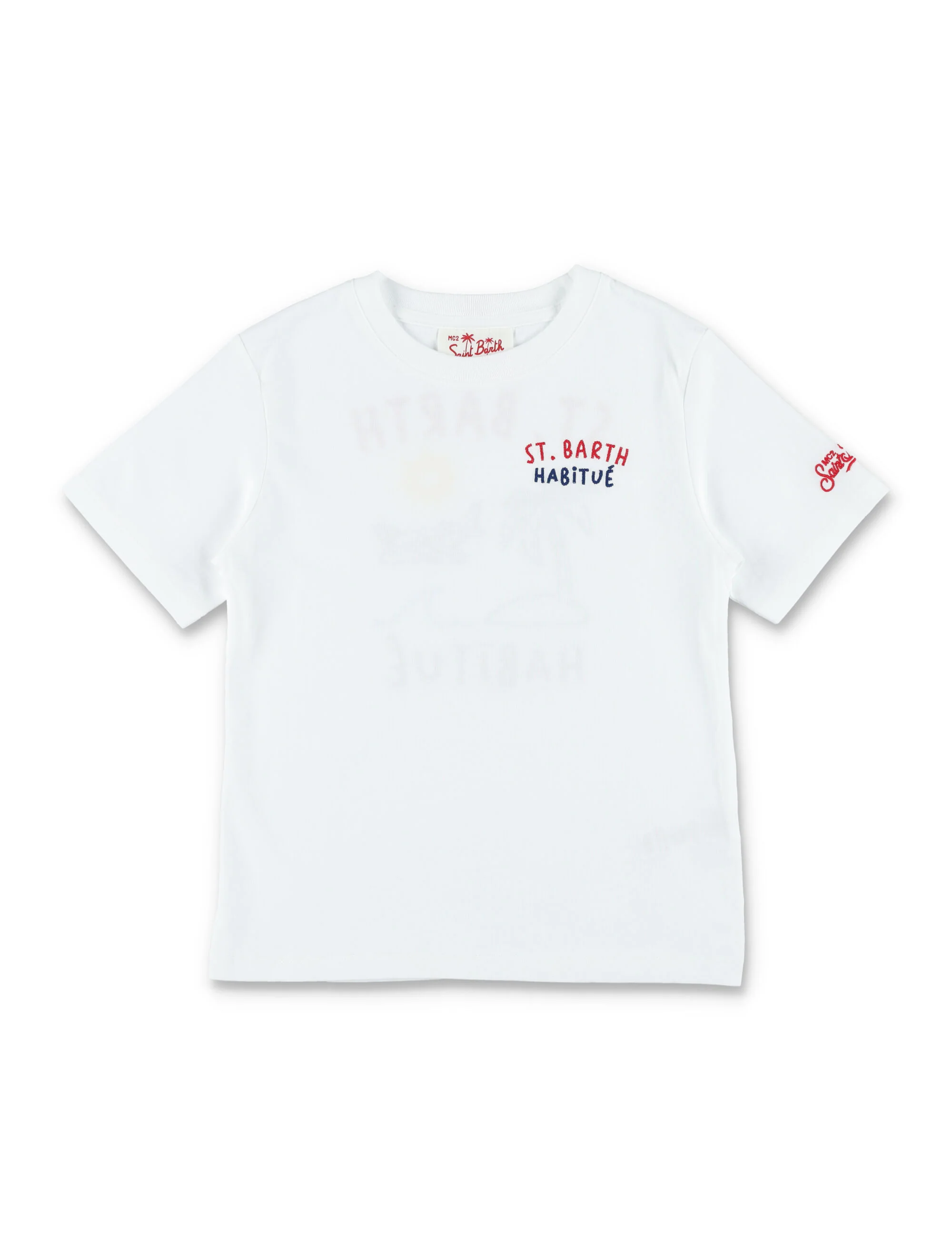 Camiseta Mc2 Saint Barth Portland Junior Branca de Algodão