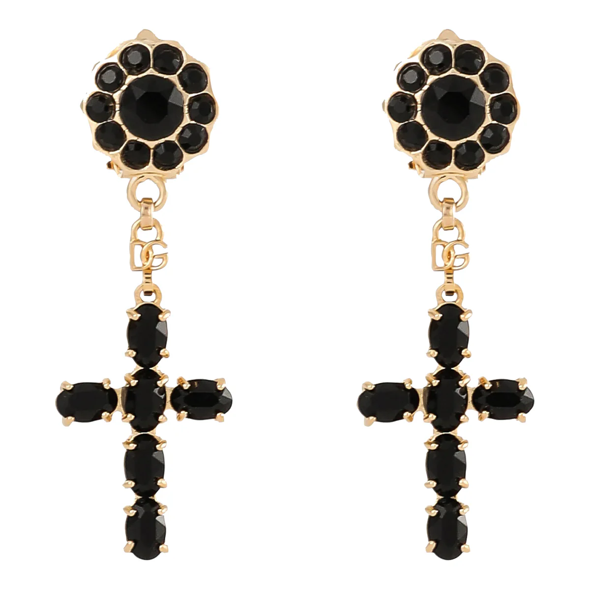 Dolce & Gabbana Bijoux Branco de Latão Vidro Dolce & Gabbana Bijoux Branco de Latão Vidro