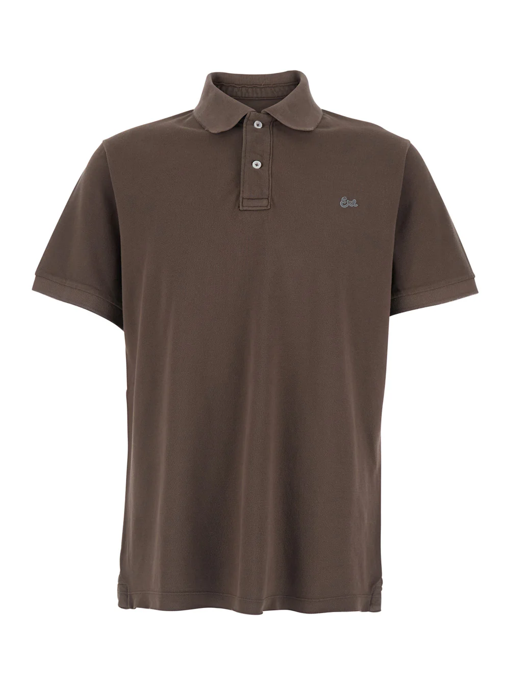 Camiseta Polo Clássica Erl Brown com Letras de Logotipo Bordado na Frente para Homens Camisetas e Camisas de Algodão