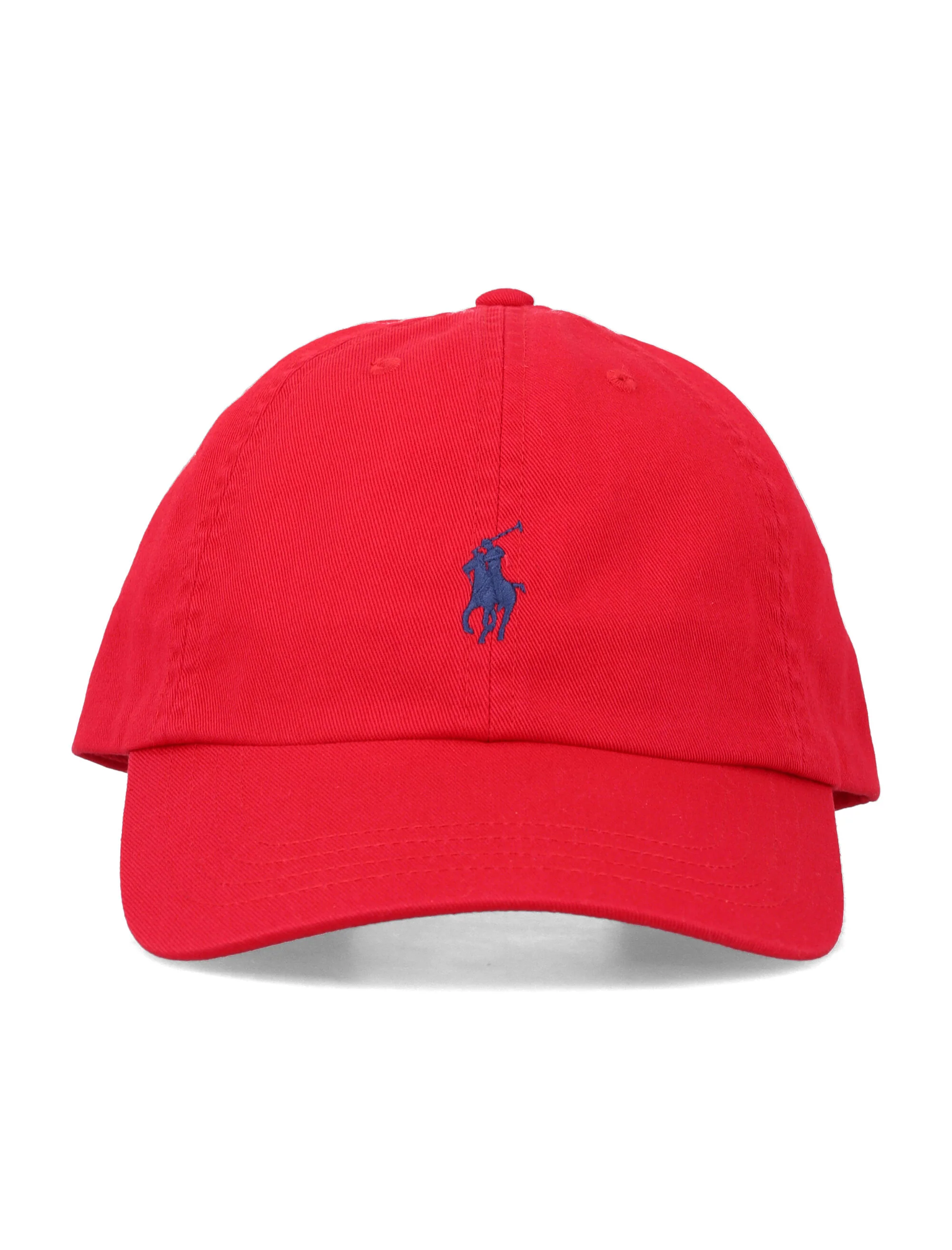 Boné de Beisebol de Algodão Chino para Crianças Polo Ralph Lauren Chapéu Vermelho