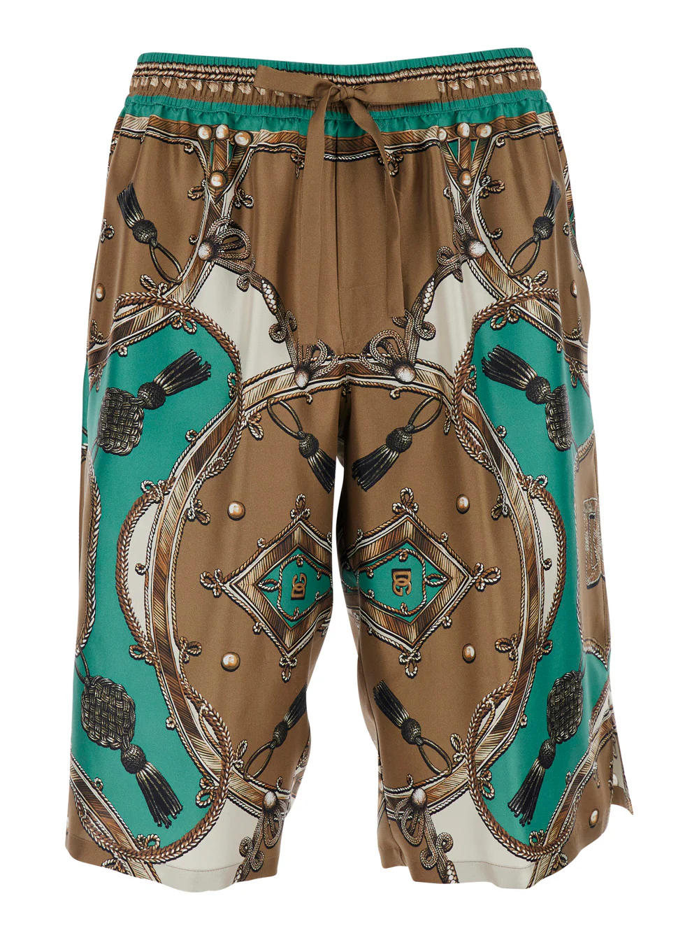 Bermuda 'Vanity' Dolce & Gabbana multicolor com estampa total em Seda para Homens Calças Curtas E