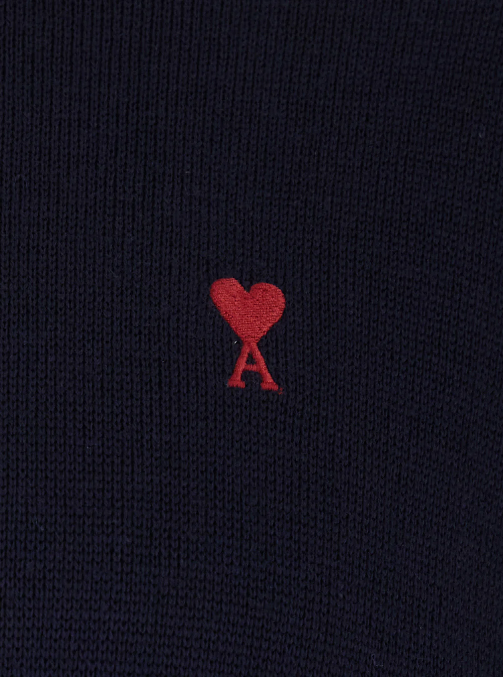 Sweater Crewneck AMI Paris com Bordado ADC na Frente Mistura de Lã Azul Homens Azul Algodão Jersey
