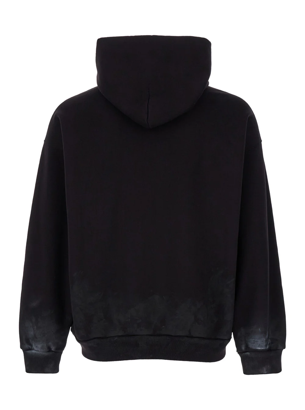 Moletom Preto Balenciaga com Motivo de Estêncil Metalizado BB em Efeito Sujo em Moletom Masculino