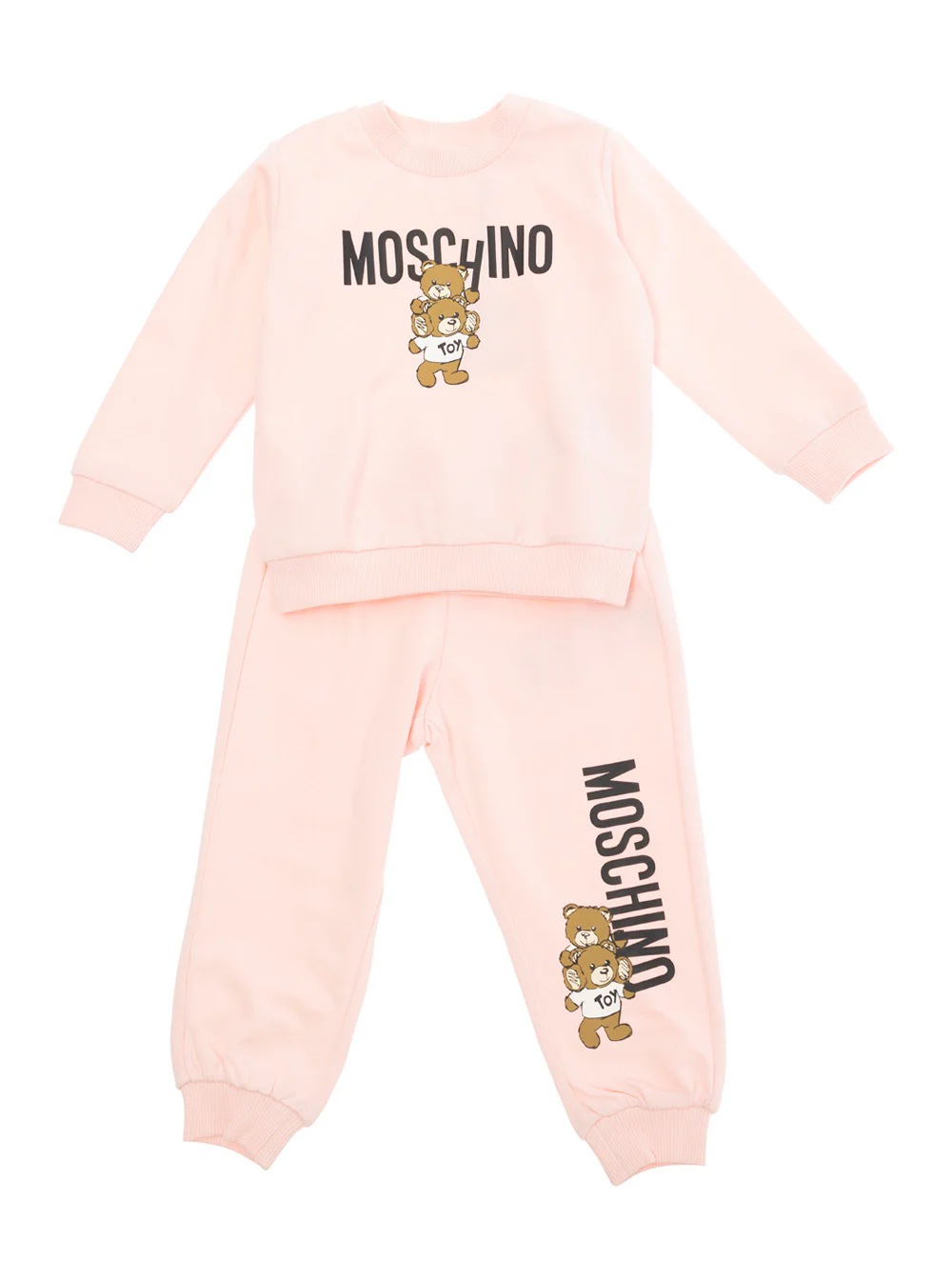 Conjunto de Moletom + Calça Infantil Moschino com Estampa de Logotipo em Algodão