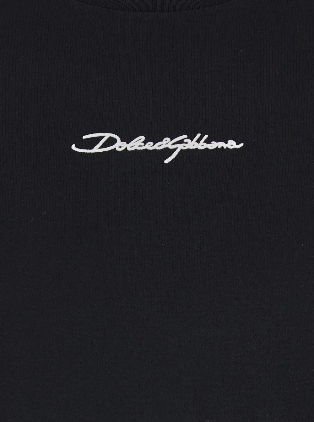 Camiseta Dolce & Gabbana G8RN8ZG7P0CN0000 Preto com Logotipo na Frente em Algodão para Homens Camisetas e Camisolas Polo