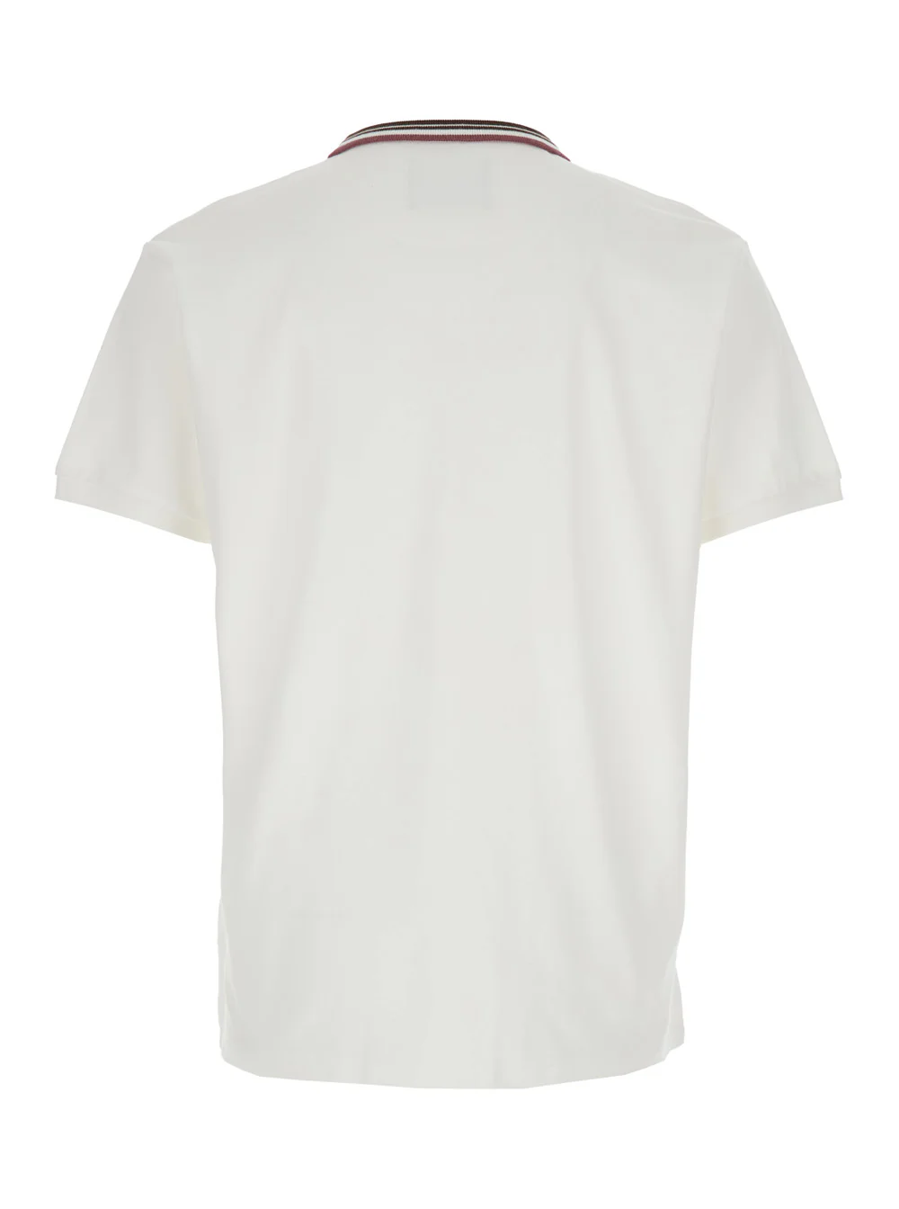 Camisola Polo Clássica Branca Vivienne Westwood com Detalhe Listrado e Bordado de Órbita na Frente para Homens Camisetas de Algodão Camisas Camisola Polo Clássica Branca Vivienne Westwood com Detalhe Listrado e Bordado de Órbita na Frente para Homens Camisetas de Algodão Camisas