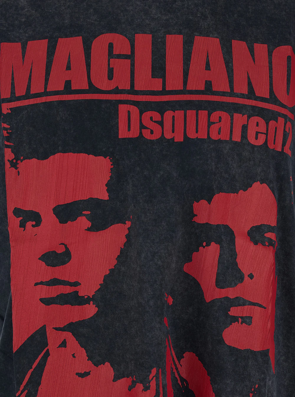Top Dsquared2 D2 x Magliano com Gola Redonda e Letras com Logotipo e Estampa na Frente em Algodão para Homem