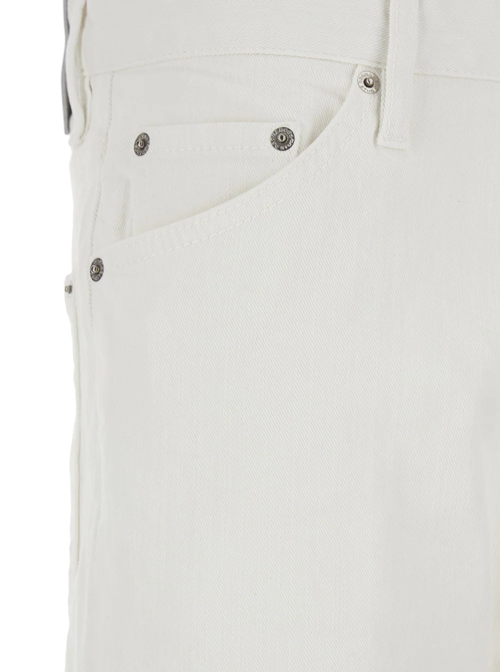 Calças jeans Five-pocket Dsquared2 com patch de logotipo na parte de trás em algodão branco para homem Elastano Calças jeans Five-pocket Dsquared2 com patch de logotipo na parte de trás em algodão branco para homem Elastano