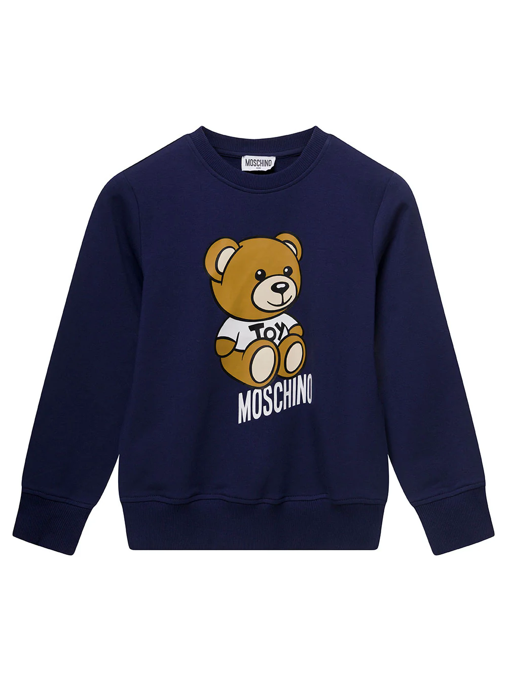 Moletom Infantil Moschino Azul com Estampa de Urso Panda em Algodão para Menino Azul Elastano Moletom