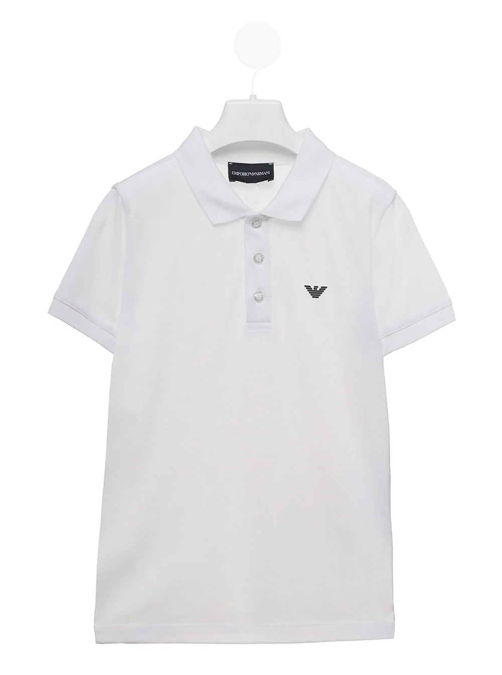 Camisola de Menino Branca Emporio Armani com Logotipo de Algodão Camisetas e
