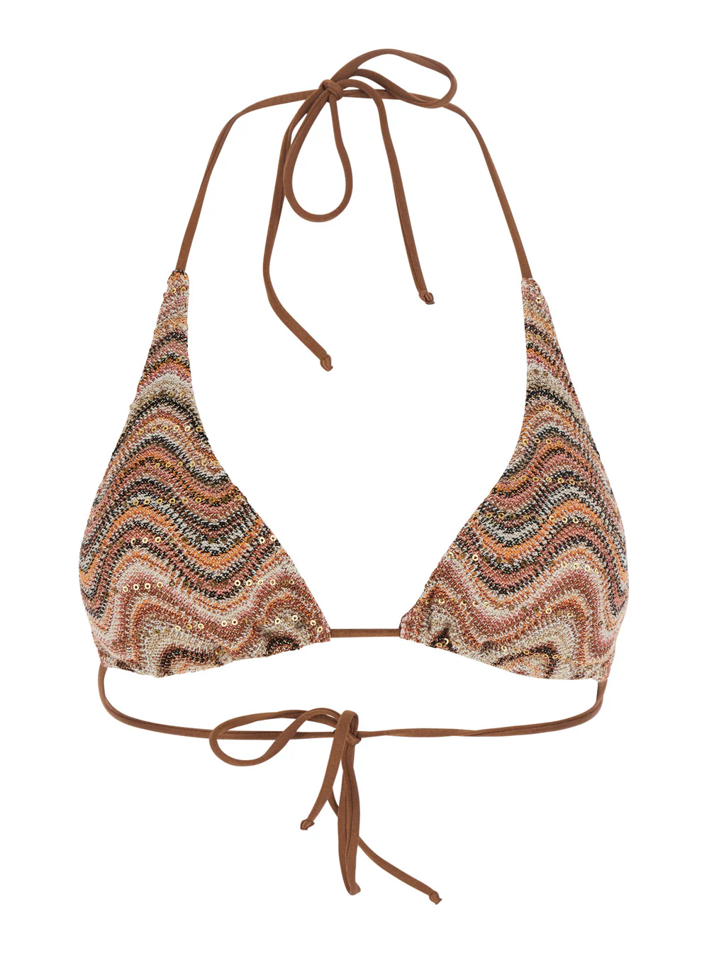 Biquíni Mc2 Saint Barth Guiana Rachel Paillettes Maré de Mar 18 Multicolor Tecido Técnico Feminino Poliamida Elastano Praia