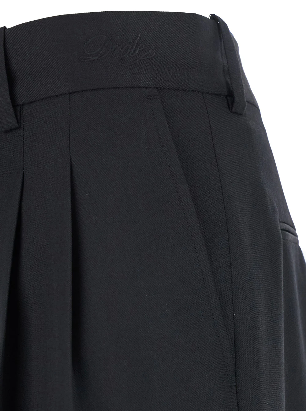 Calças Pretas DrôLe De Monsieur Le Pantalon Golfeur com Fechamento Oculto na Frente, Mistura de Lã para Homens, Calças de Poliéster Virgem Calças Pretas DrôLe De Monsieur Le Pantalon Golfeur com Fechamento Oculto na Frente, Mistura de Lã para Homens, Calças de Poliéster Virgem
