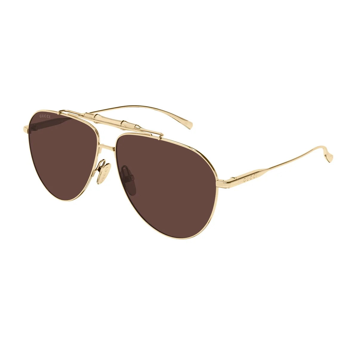 Óculos de Sol Gucci Gg2064s Linea Sign Metalizado Dourado