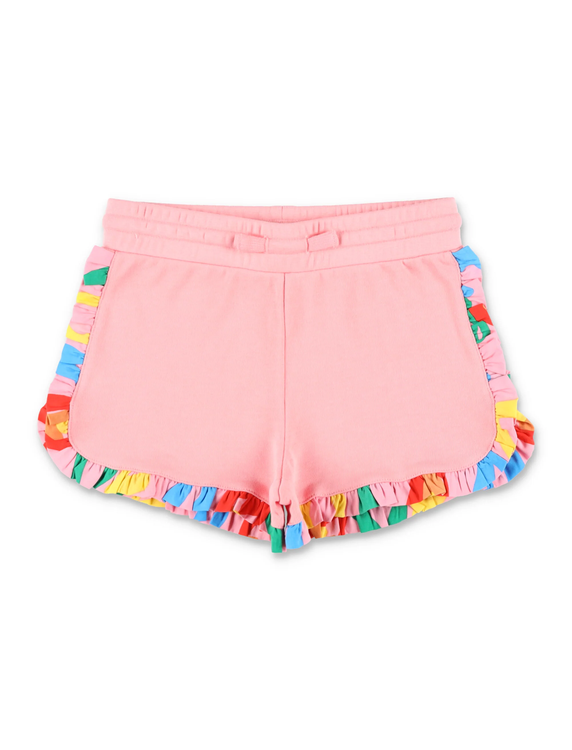 Bermudas de Moletom com Bicos de Renda Stella McCartney Kids Rosa de Algodão