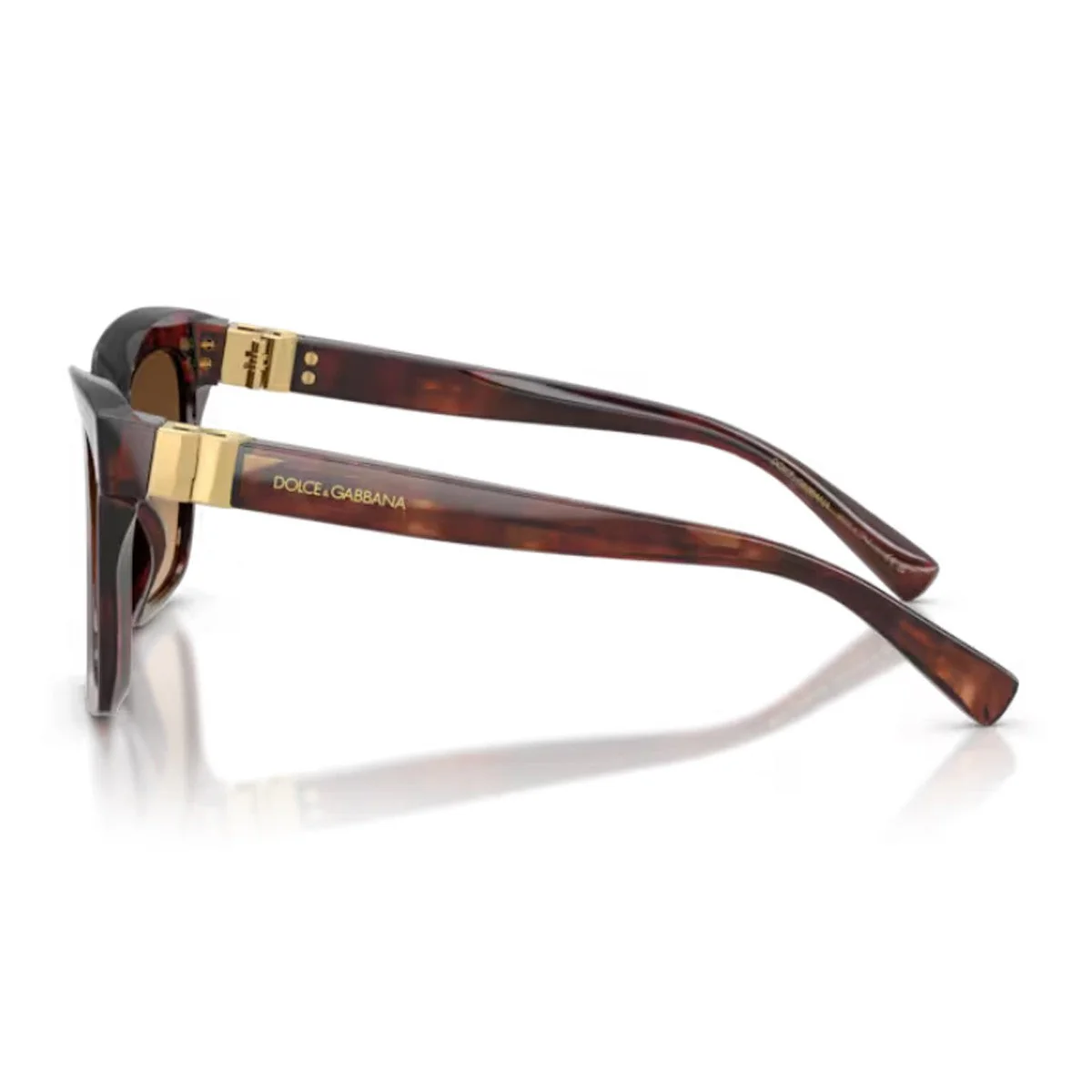 Óculos de Sol Dolce & Gabbana Dg4498 Dg Hinge Vermelho Escuro Havana Acetato