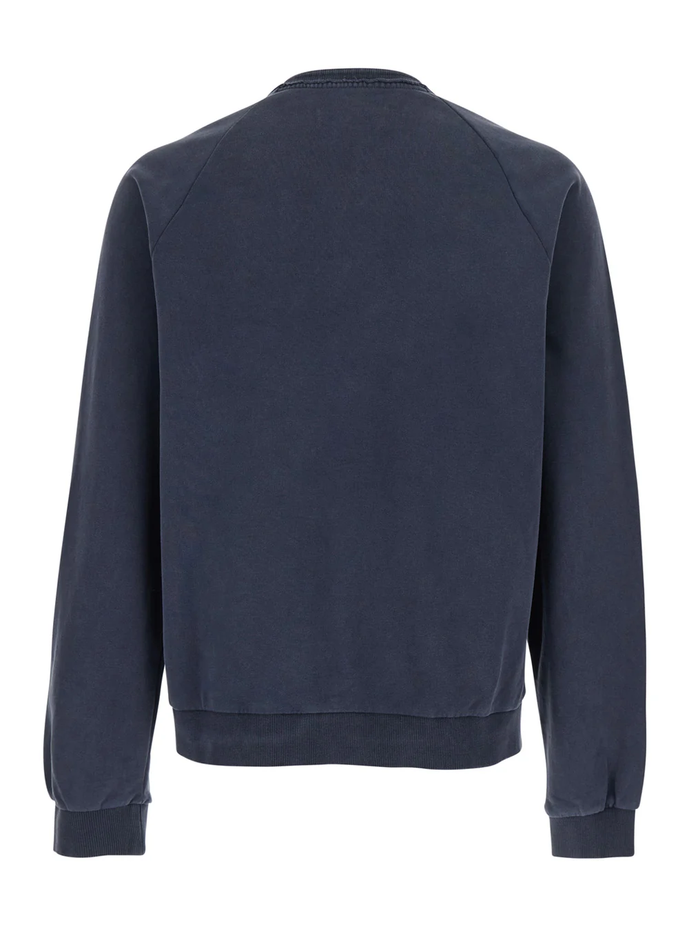 Sweatshirt Masculino Azul de Algodão com Gola Redonda e Zíper Metade Azul Sweatshirts