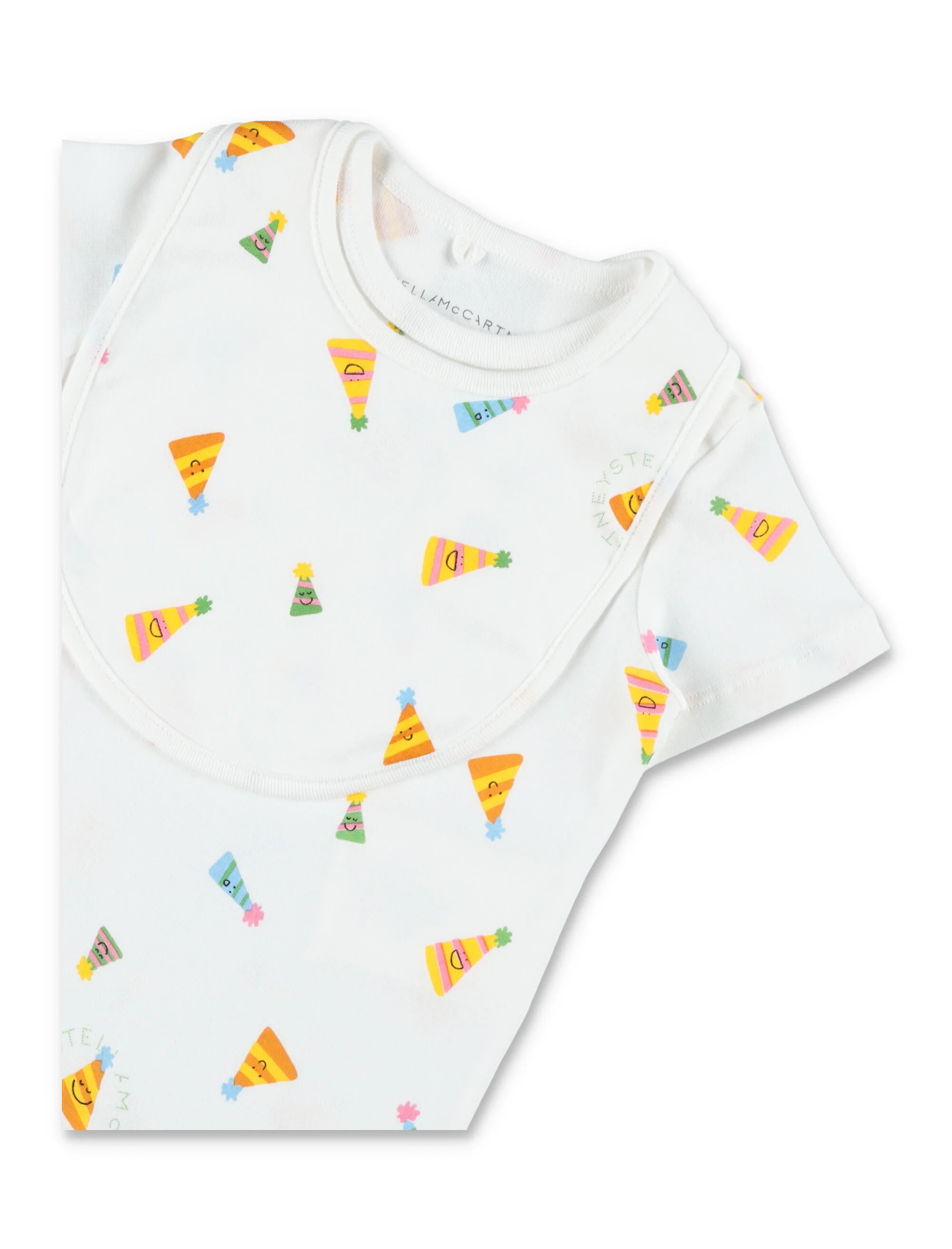 Conjunto de Presente de Chapéu de Festa Stella McCartney Kids Branco Algodão