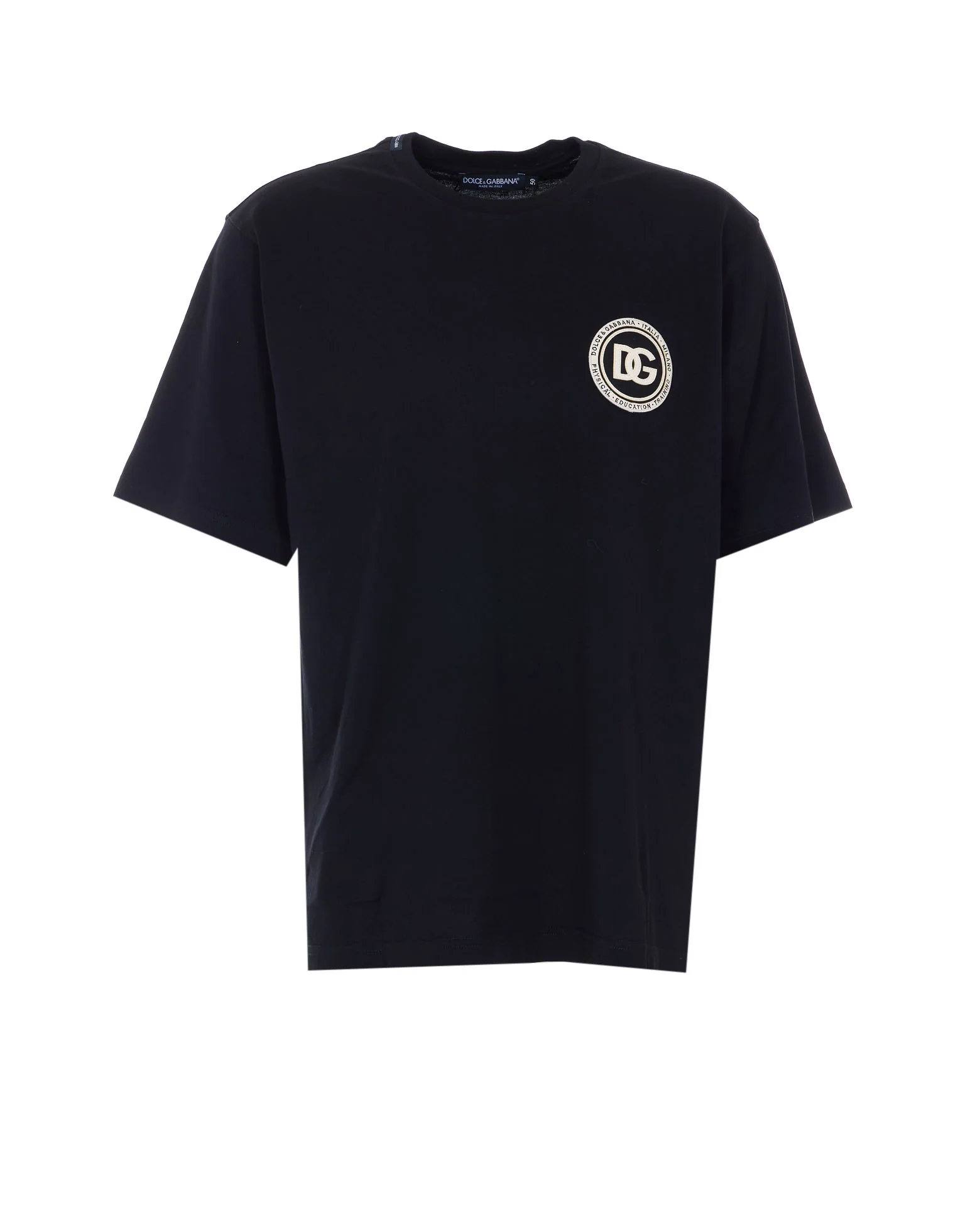 Camisetas e Polos Dolce & Gabbana em Algodão Preto Camisetas e Polos Dolce & Gabbana em Algodão Preto