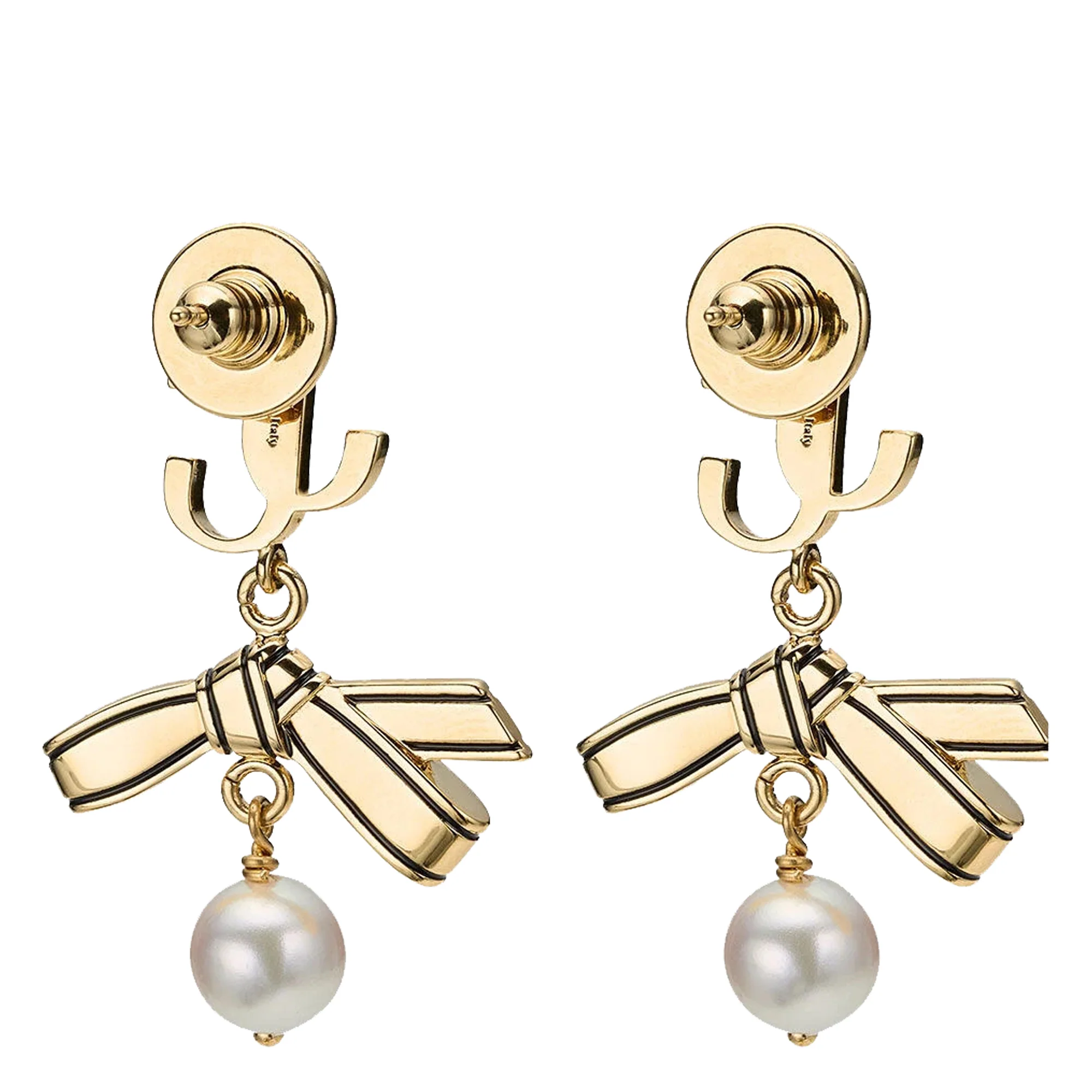 Brincos Jimmy Choo Bijoux Ouro Latão Resina Brincos Jimmy Choo Bijoux Ouro Latão Resina
