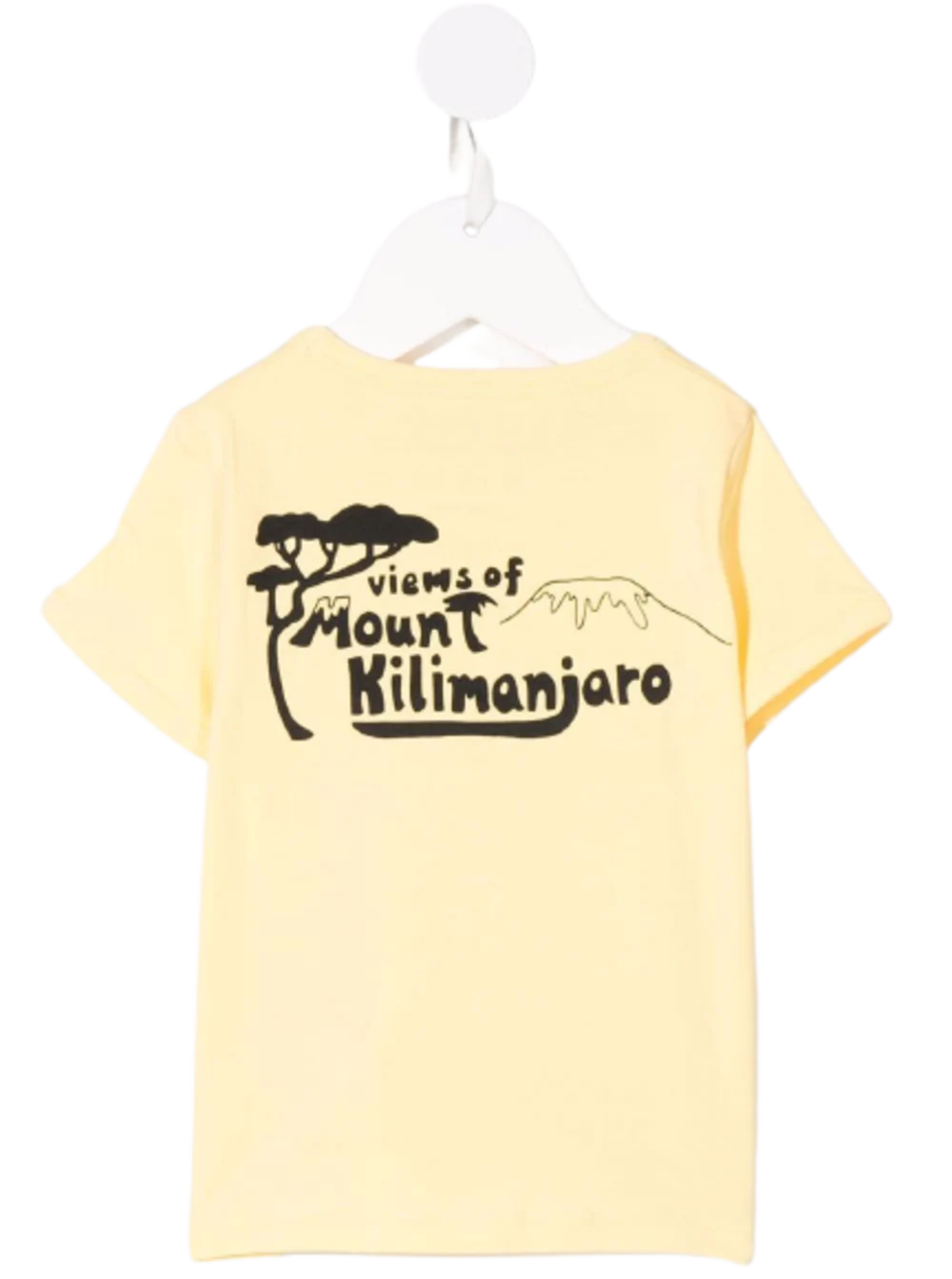 Mini Rodini Kids Meninas Camiseta de Algodão Orgânico Amarela Mount Kilimanjaro Algodão Elastano Camisetas e Camisolas Polo